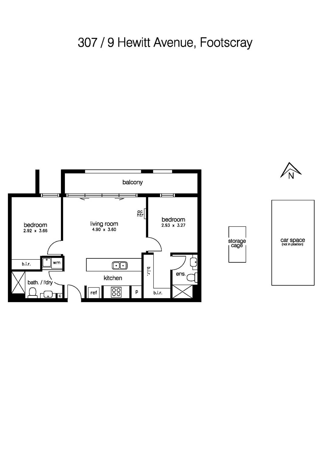 307/9 Hewitt Avenue, FOOTSCRAY VIC 3011 - Floorplan