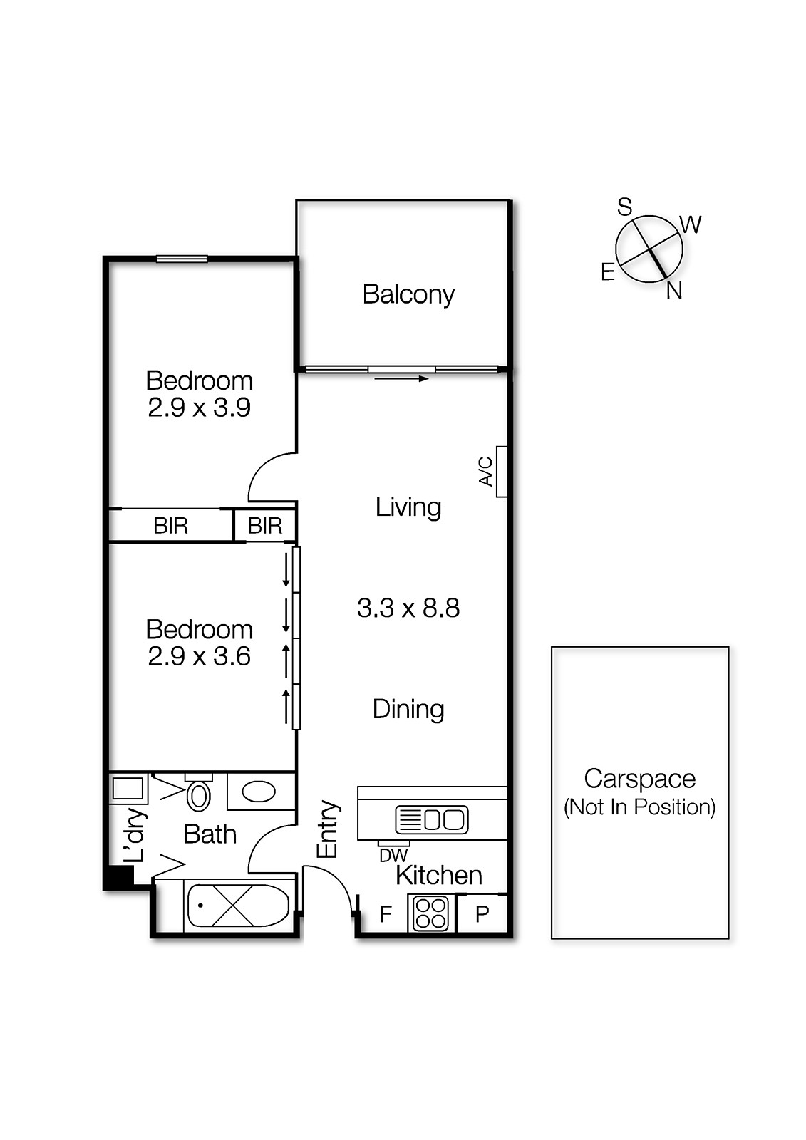 307d/52 Nott Street, Port Melbourne VIC 3207 - Floorplan