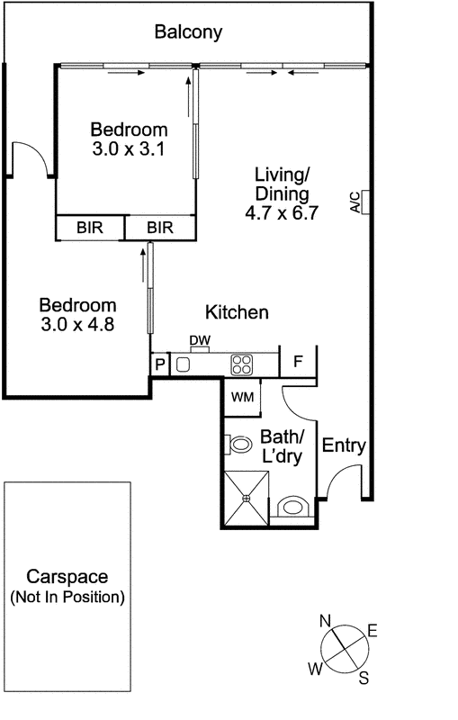 308/2 Rouse Street, Port Melbourne VIC 3207 - Floorplan