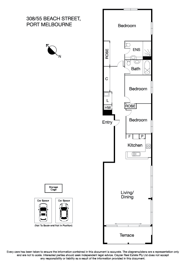 308/55 Beach Street, PORT MELBOURNE VIC 3207 - Floorplan