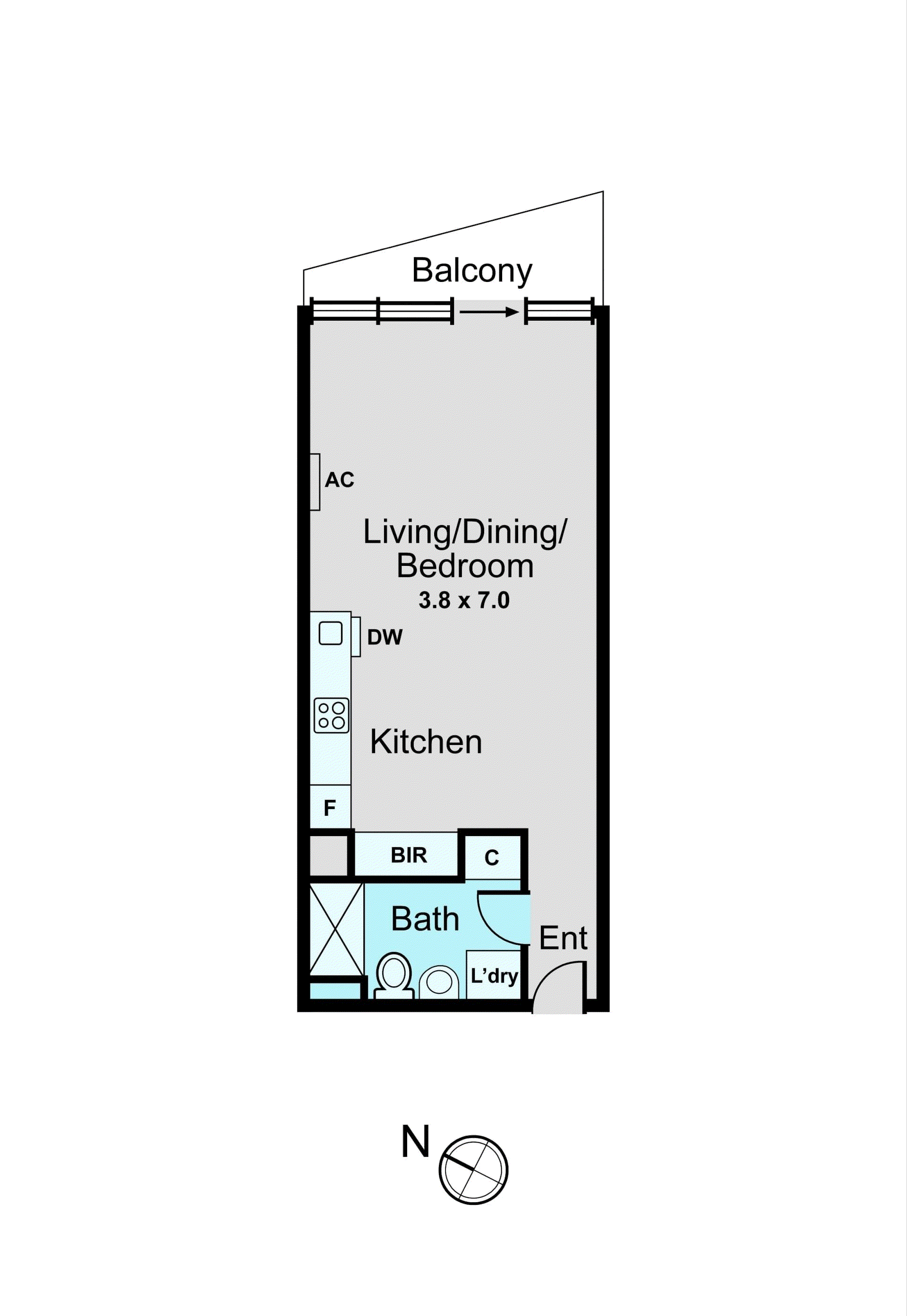 308/673 La Trobe Street, Docklands VIC 3008 - Floorplan