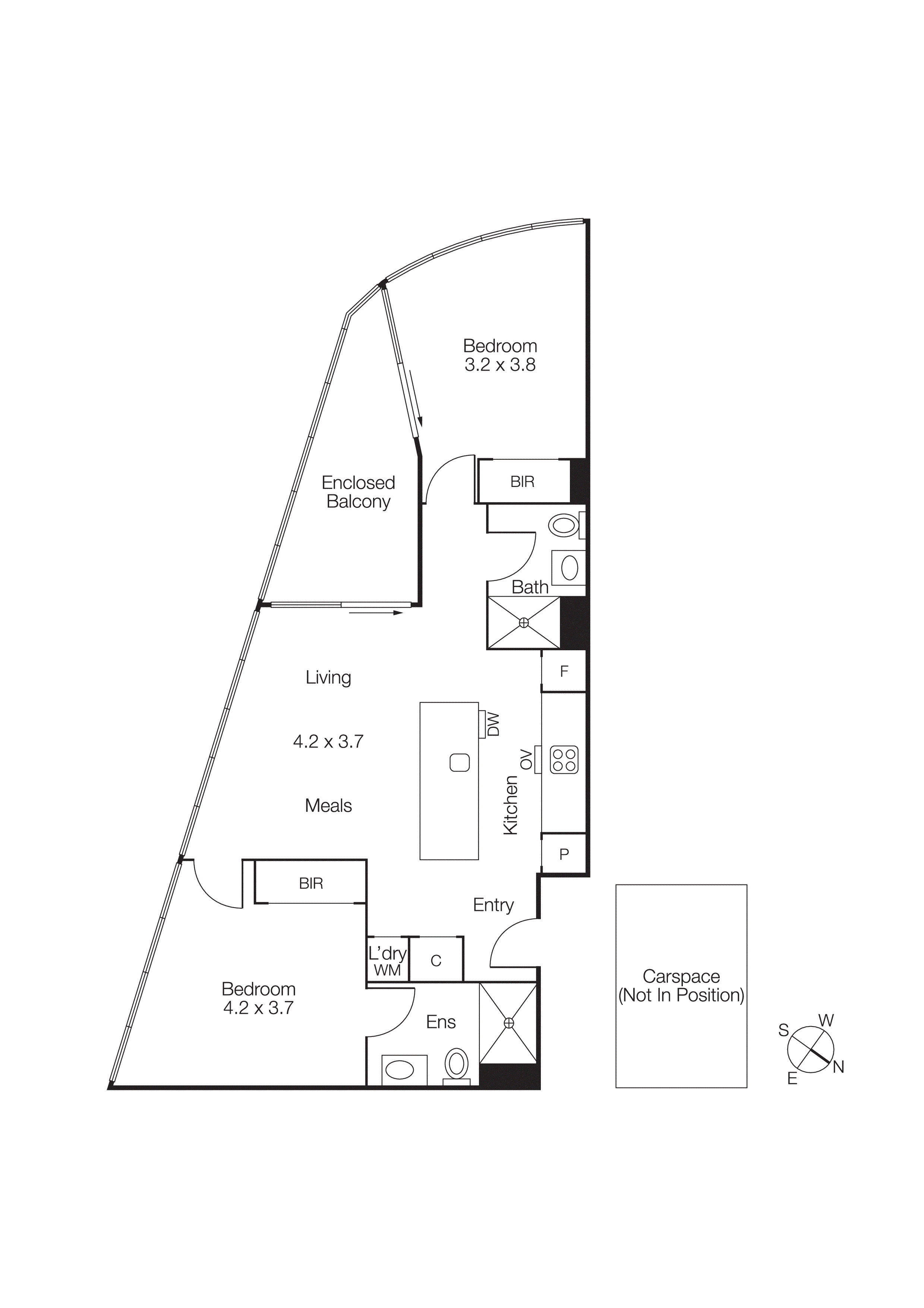 308/8 Bowen Crescent, Melbourne VIC 3004 - Floorplan