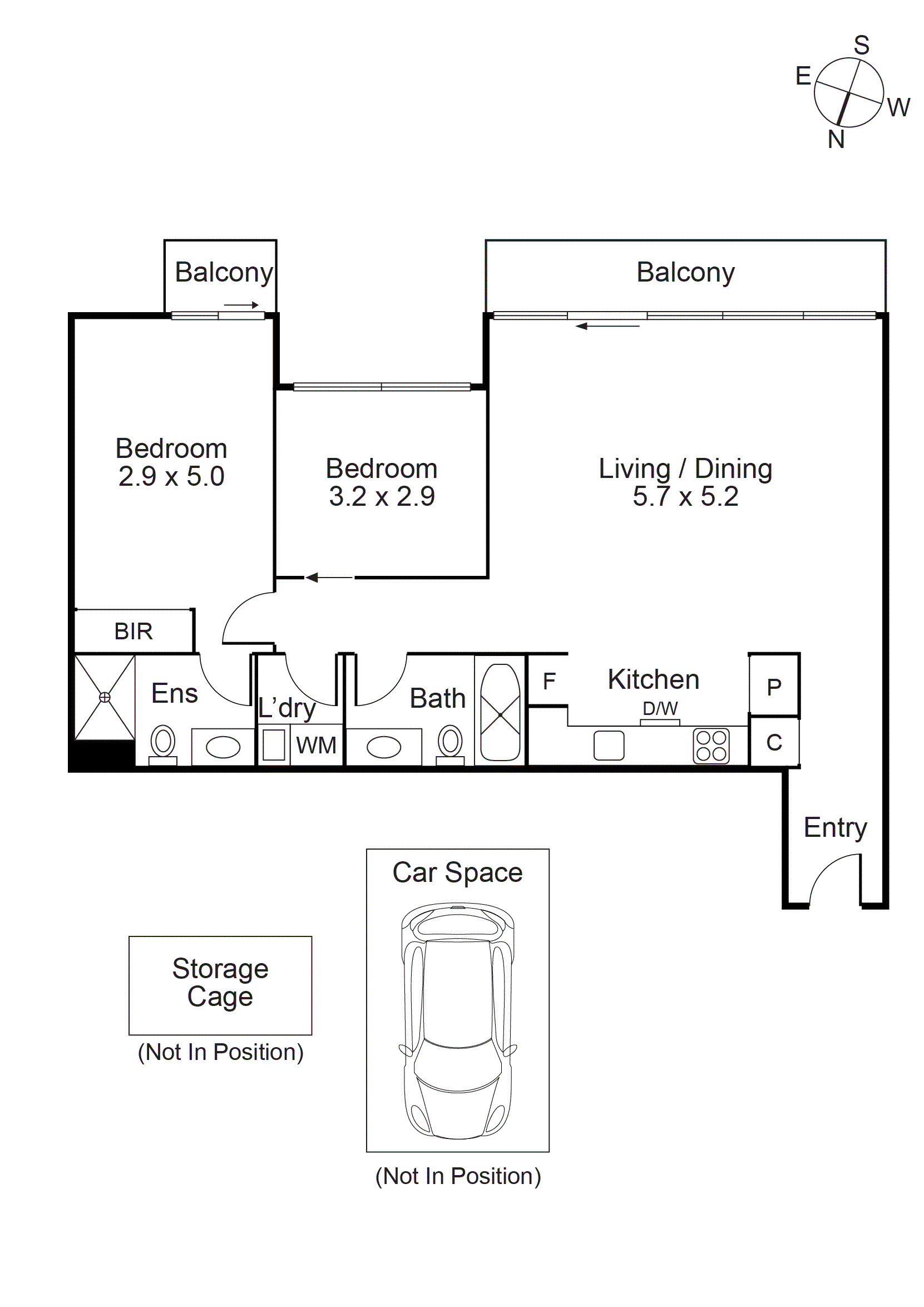 309/1 Roy Street, Melbourne VIC 3004 - Floorplan