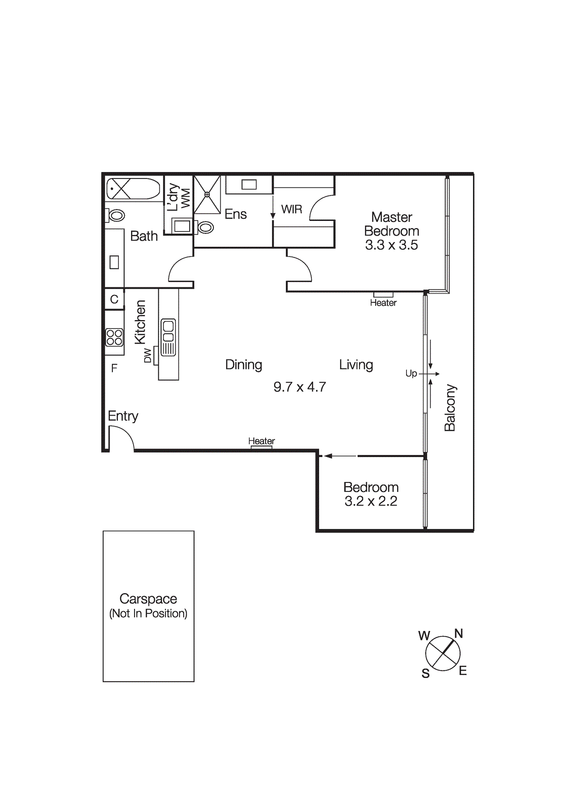 309G/93 Dow  Street, Port Melbourne VIC 3207 - Floorplan