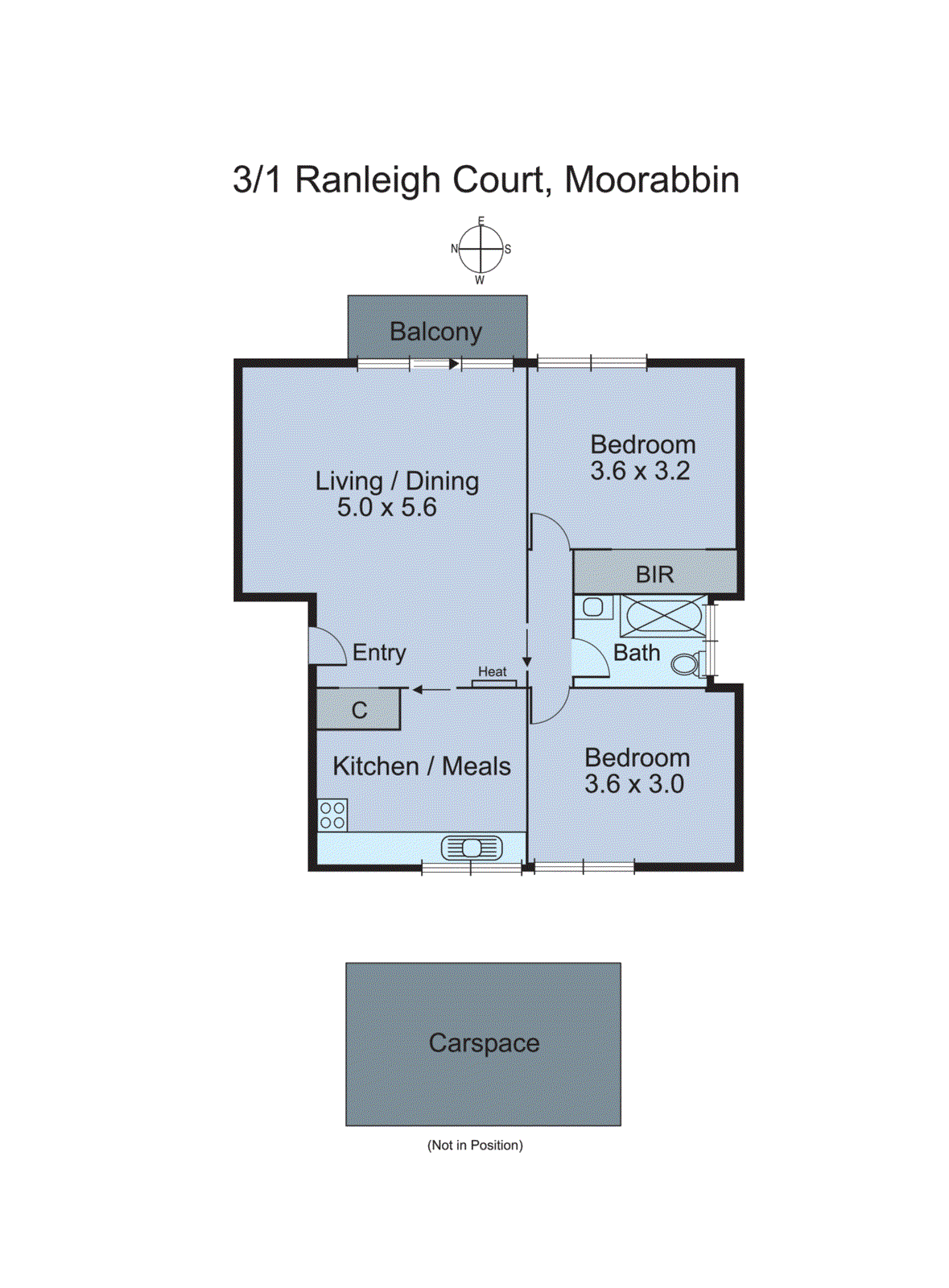 3/1 Ranleigh Court, Moorabbin VIC 3189 - Floorplan