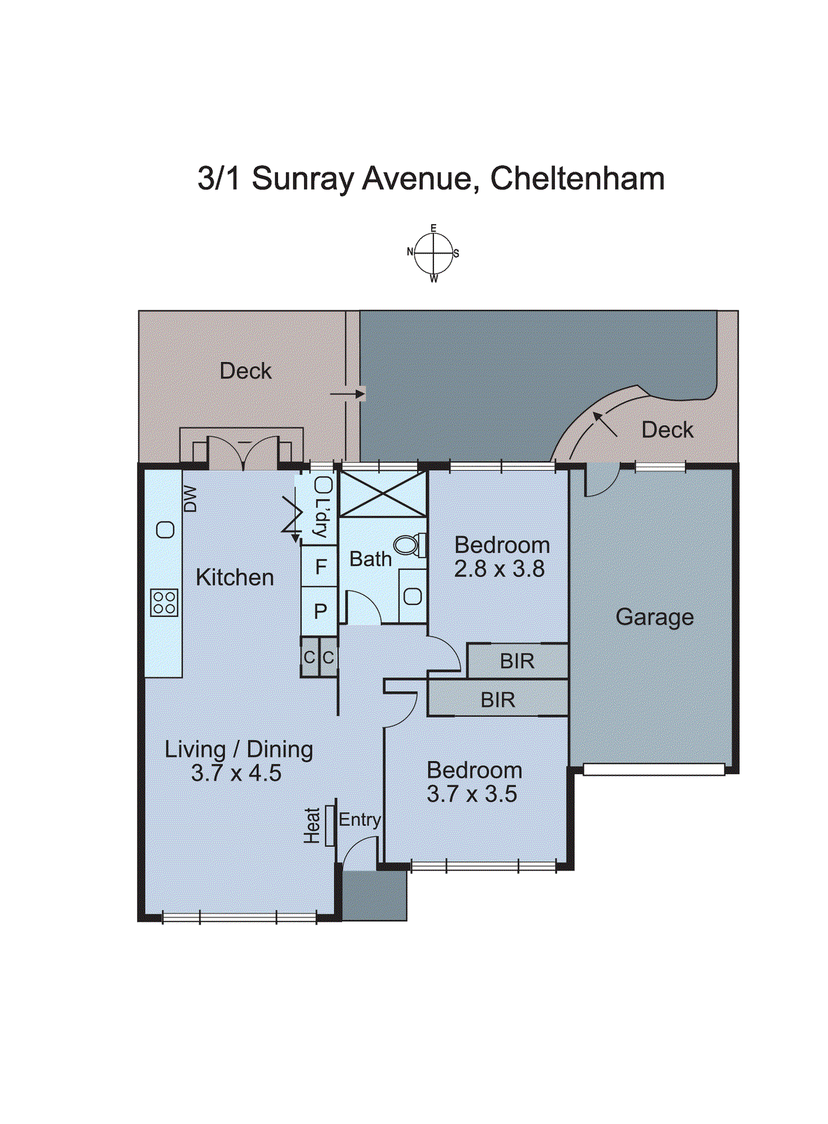 3/1 Sunray Avenue, Cheltenham VIC 3192 - Floorplan