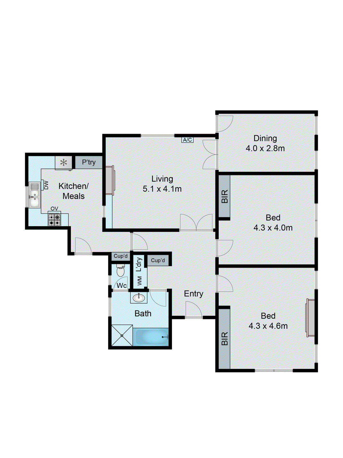 3/1 Wimbledon Avenue, Elwood VIC 3184 - Floorplan