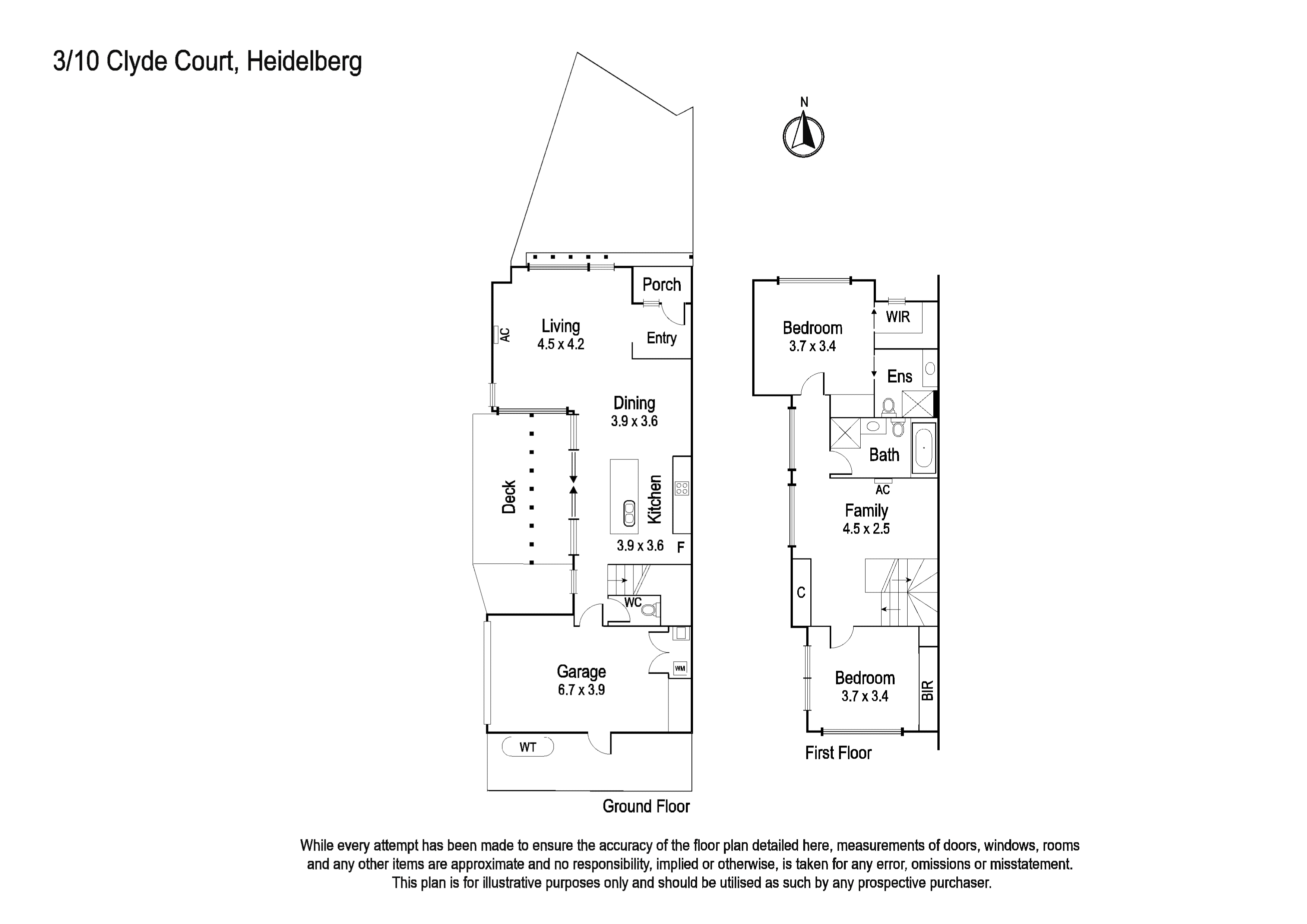 3 10 Clyde Court Heidelberg 2 bed 2 bath Townhouse for Lease