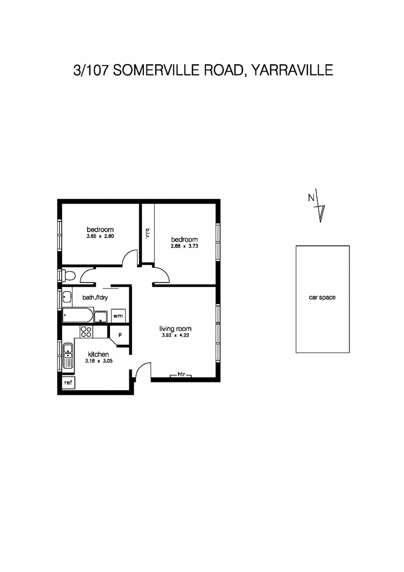 3/107 Somerville Road, YARRAVILLE VIC 3013 - Floorplan