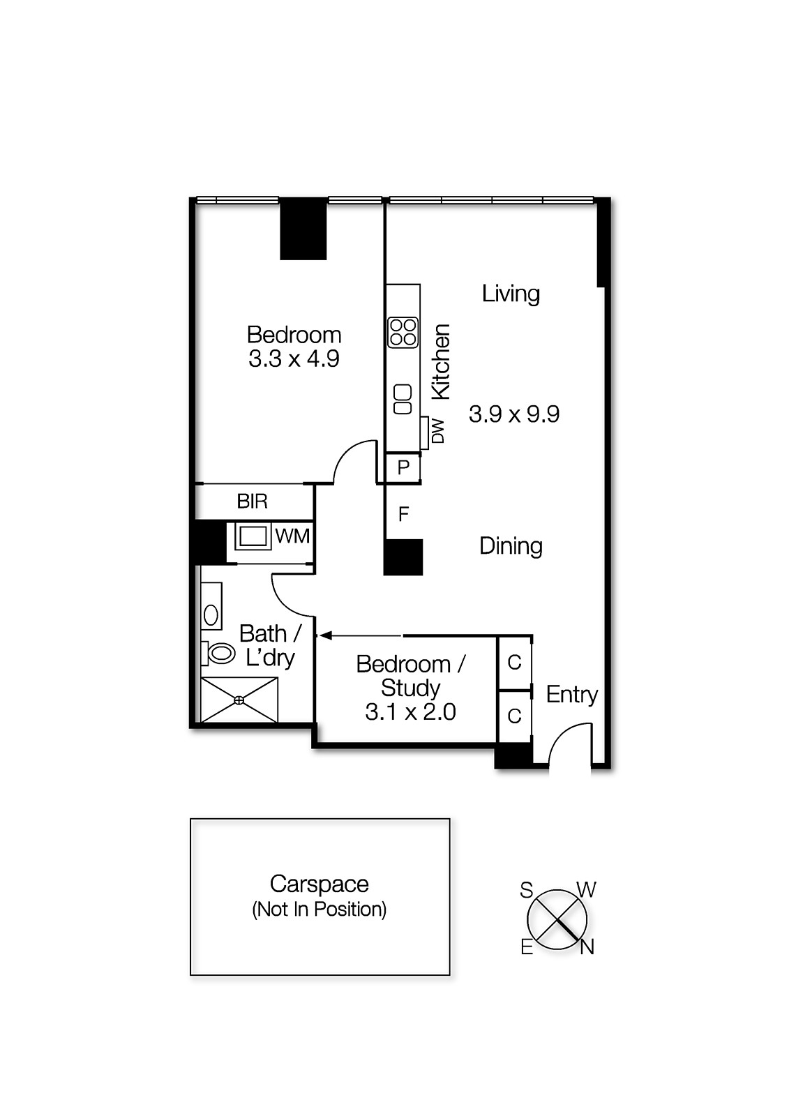 3109/1 Freshwater Place, Southbank VIC 3006 - Floorplan
