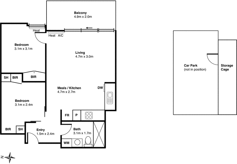 311/3 Greeves Street, St Kilda VIC 3182 - Floorplan