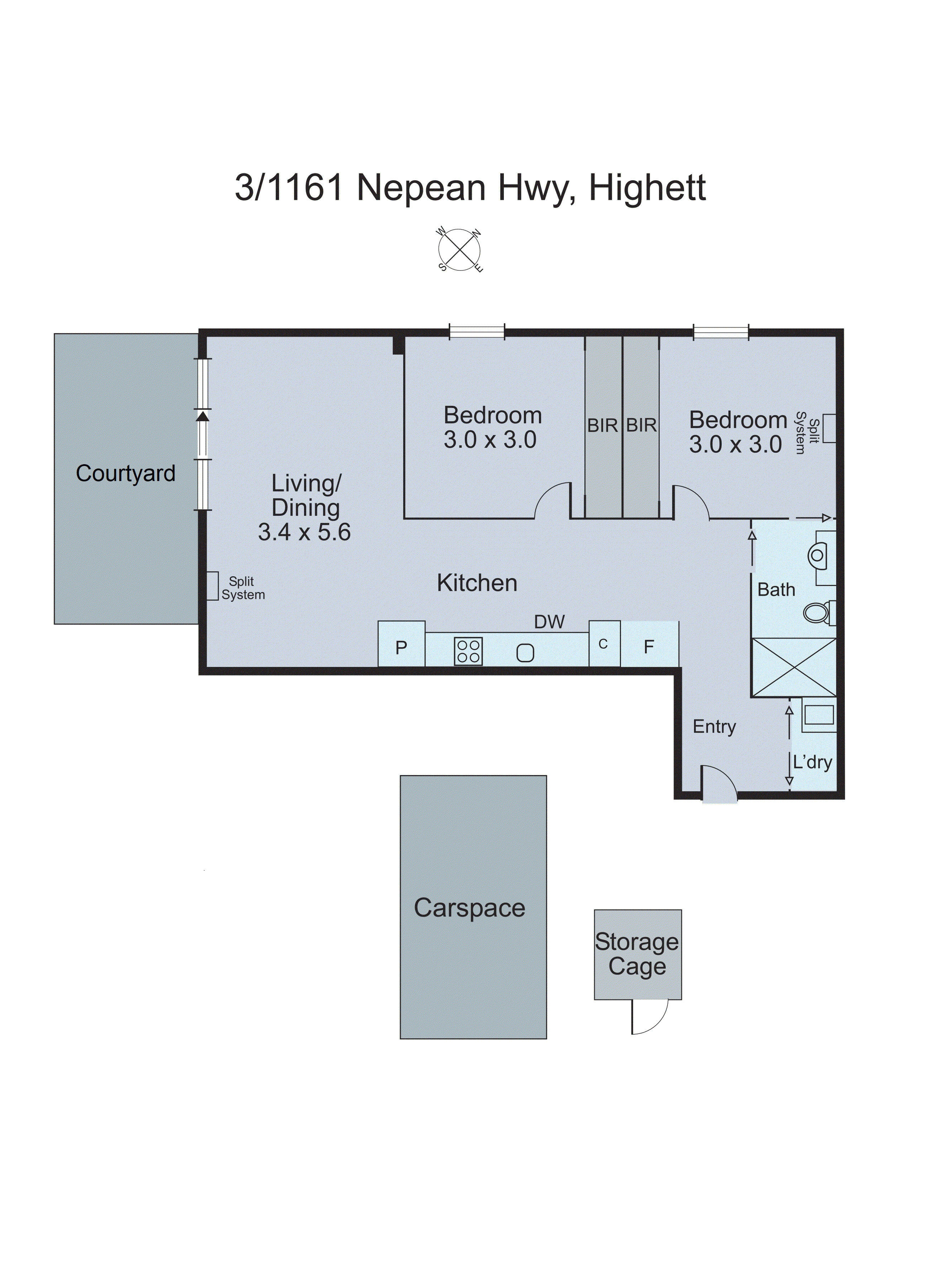 3/1161 Nepean Highway, Highett VIC 3190 - Floorplan