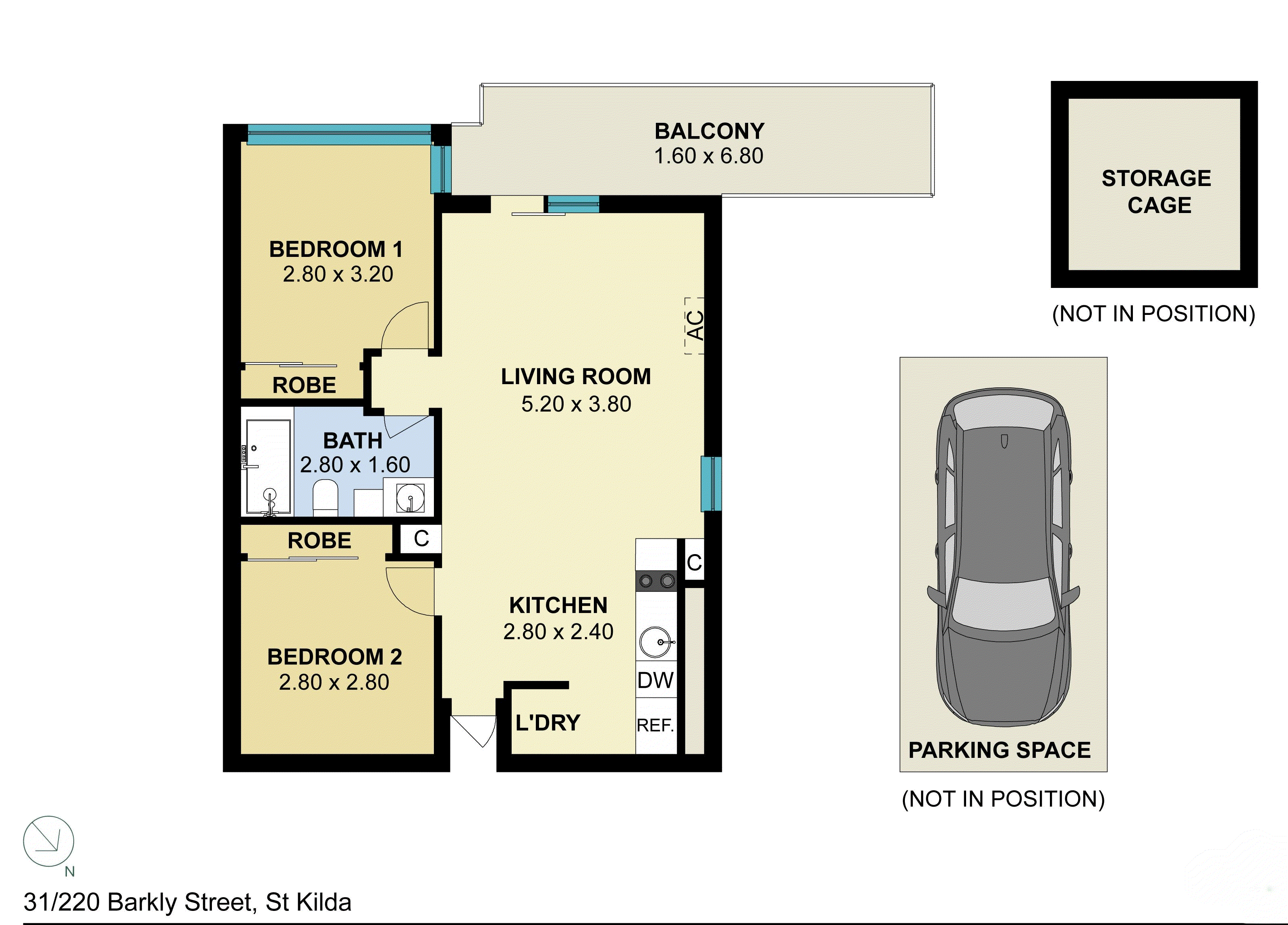 31/220 Barkly Street, St Kilda VIC 3182 - Floorplan