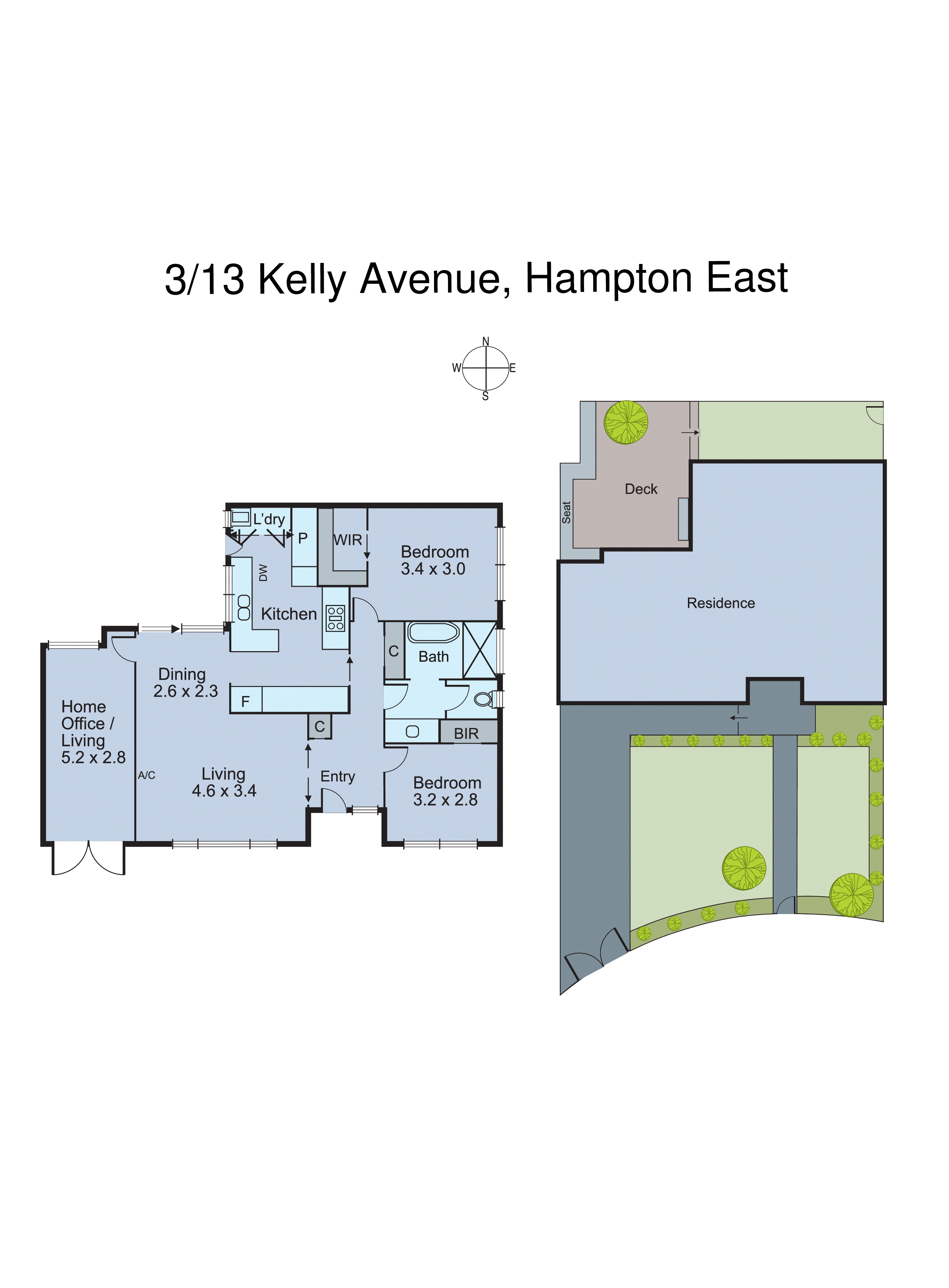3/13 Kelly Avenue, Hampton East VIC 3188 - Floorplan