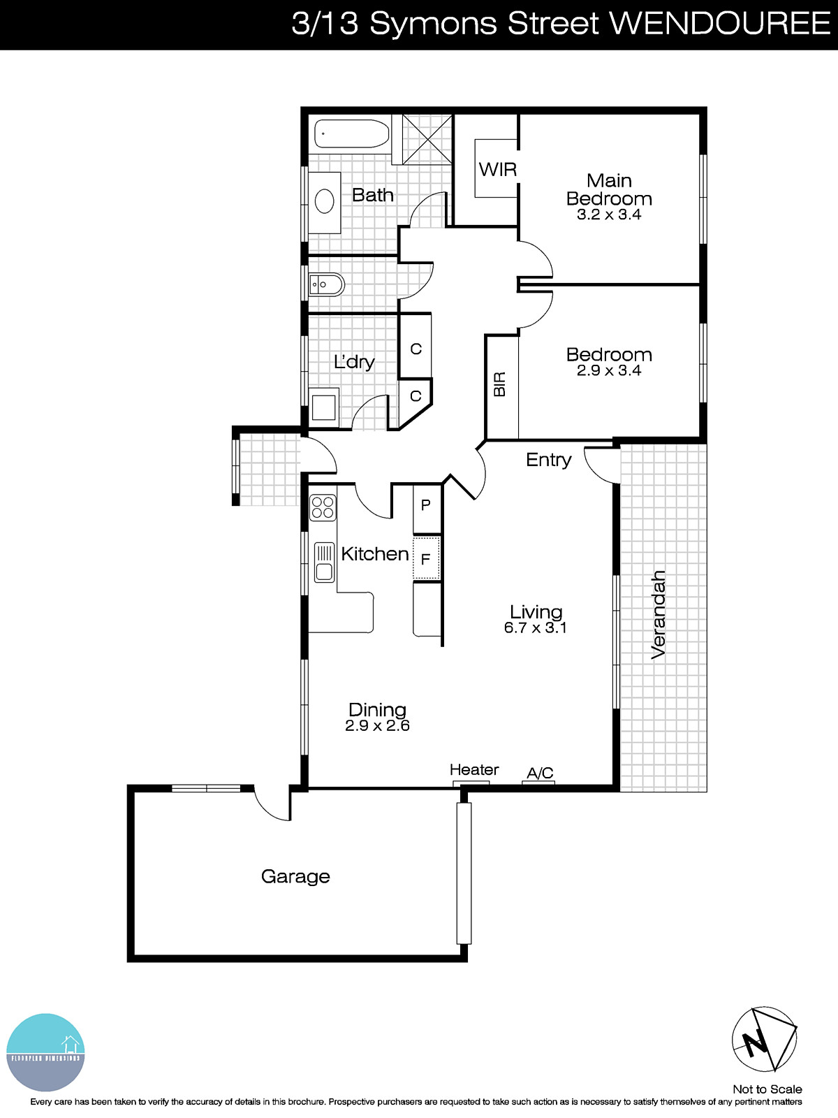 3/13 Symons Street, Wendouree VIC 3355 - Floorplan