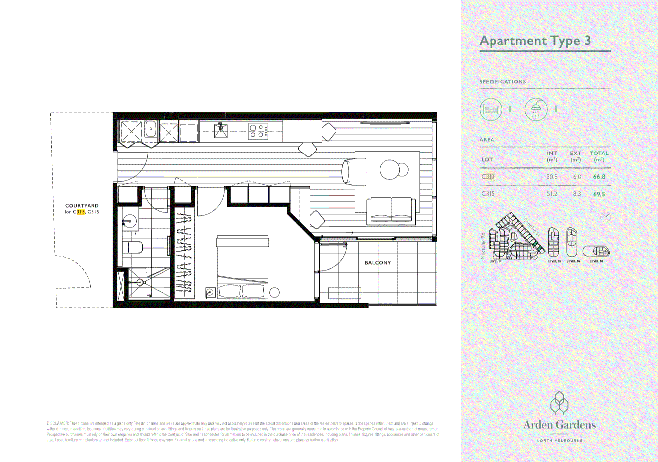 313/111 Canning Street, North Melbourne VIC 3051 - Floorplan