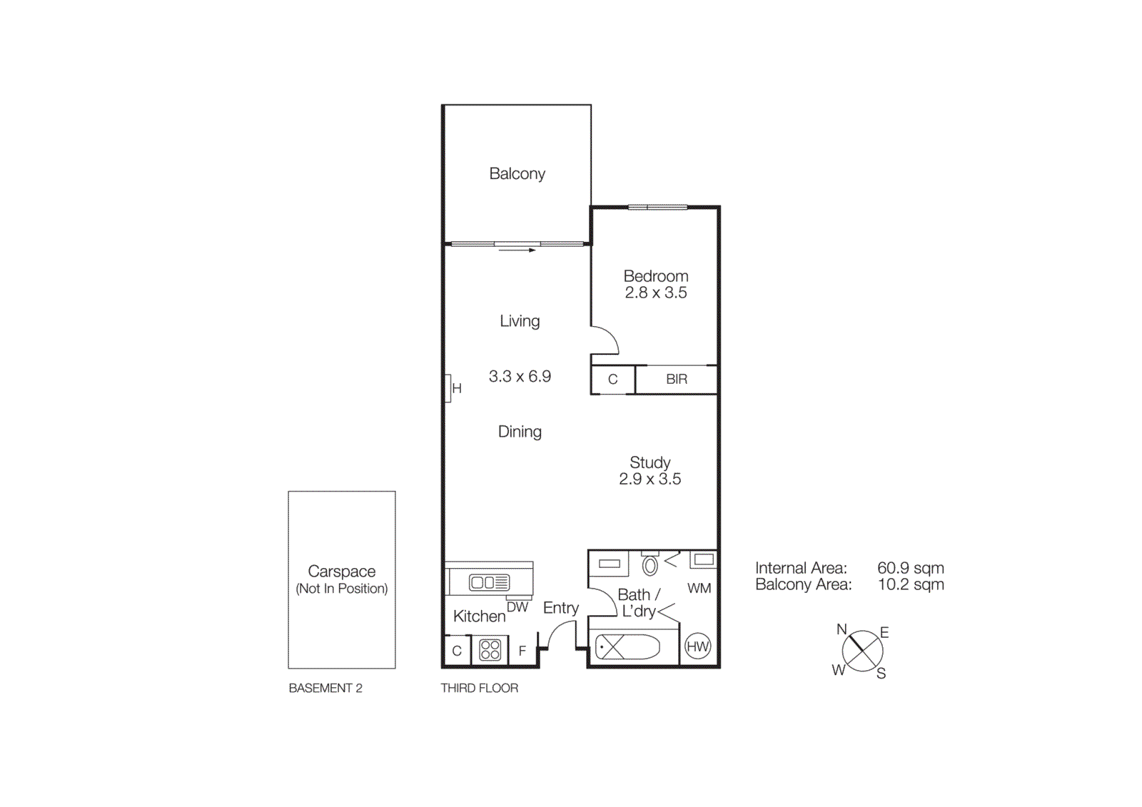 313/55 Bay Street, Port Melbourne VIC 3207 - Floorplan