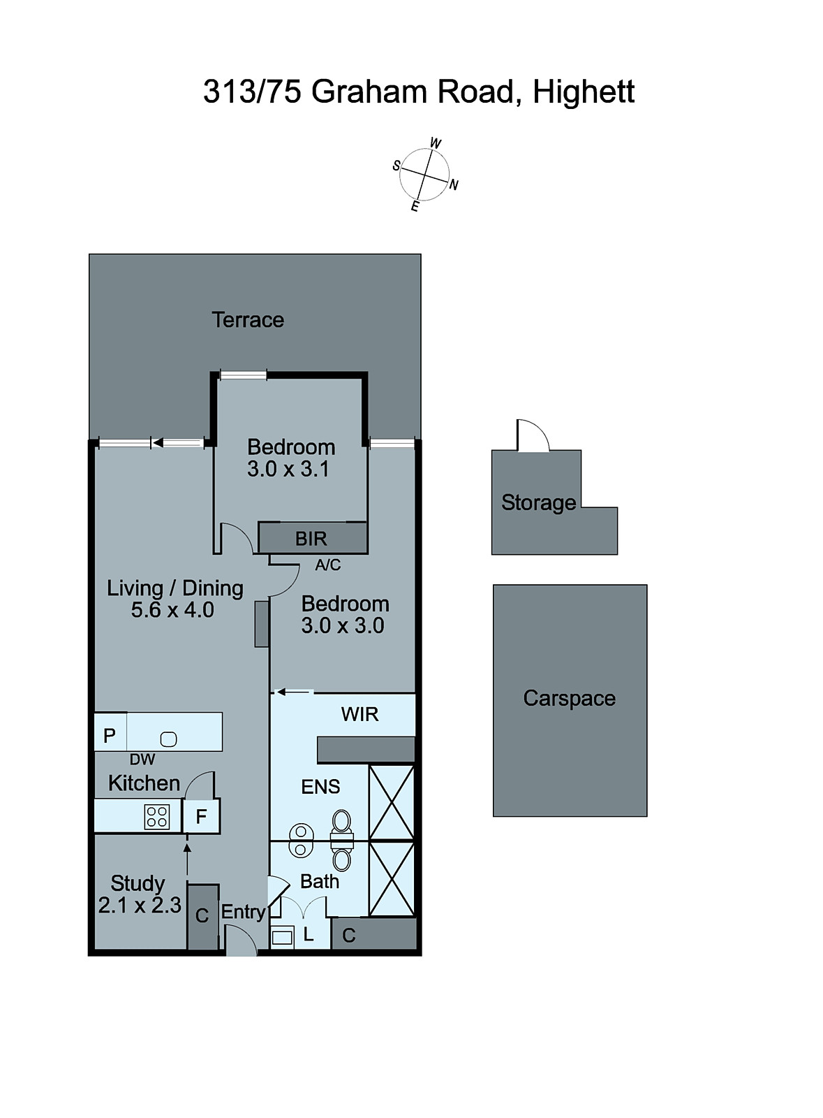 313/75 Graham Road, Highett VIC 3190 - Floorplan