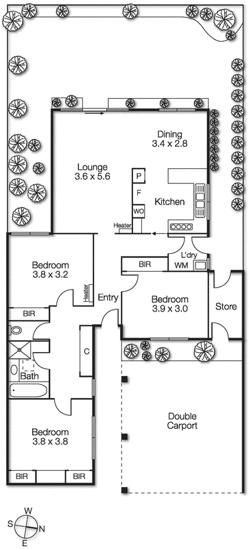 3/14 Fewster Road, Hampton VIC 3188 - Floorplan