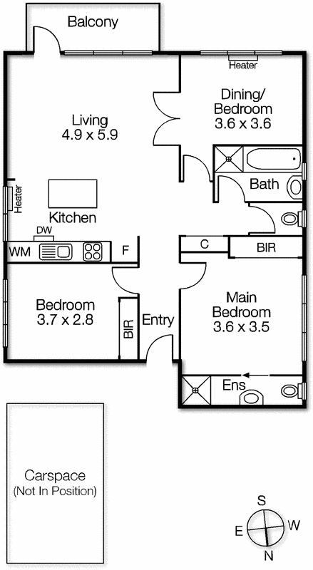 3/145 Glen Huntly Road, Elwood VIC 3184 - Floorplan