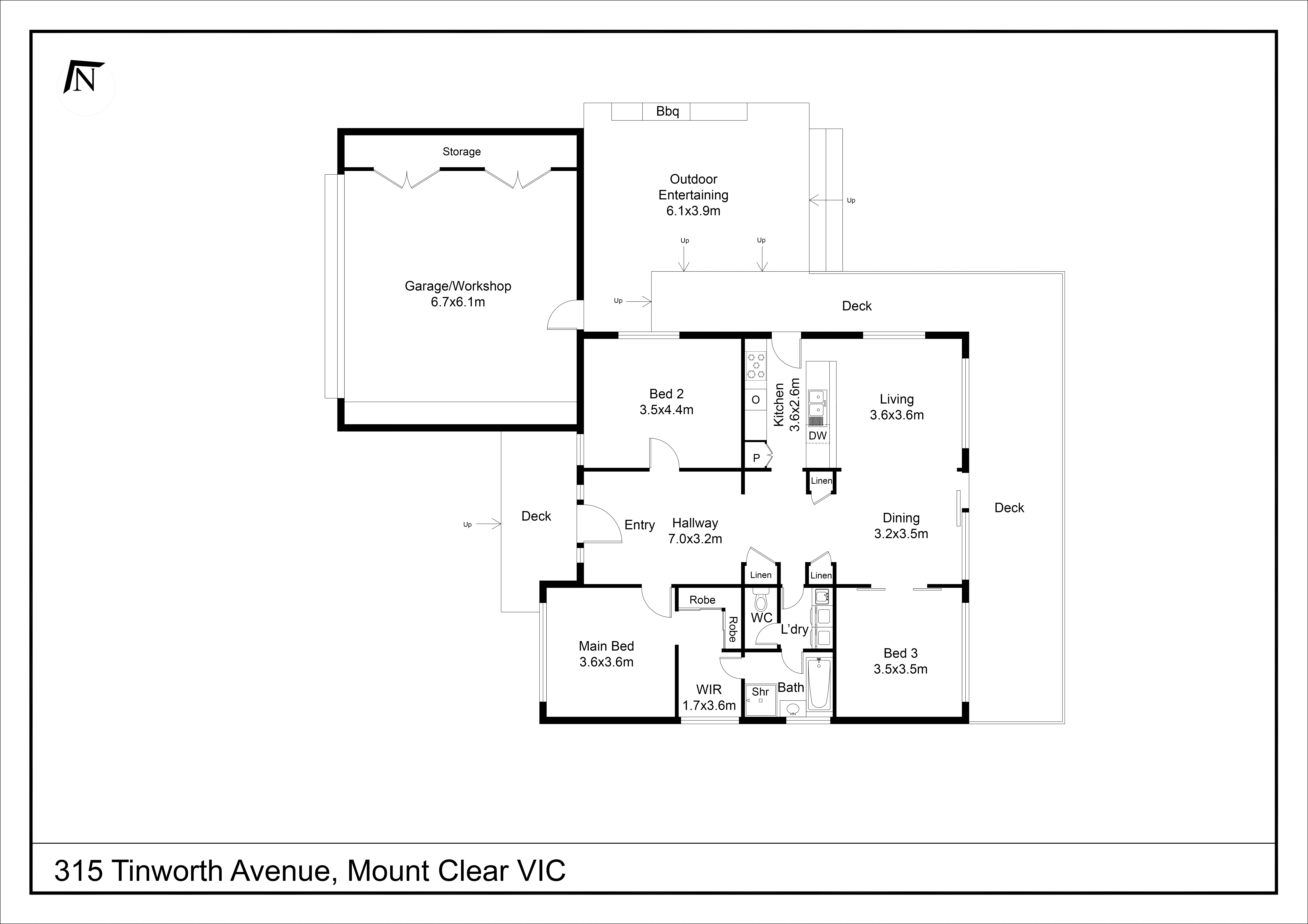 315 Tinworth Avenue, Mount Clear VIC 3350 - Floorplan