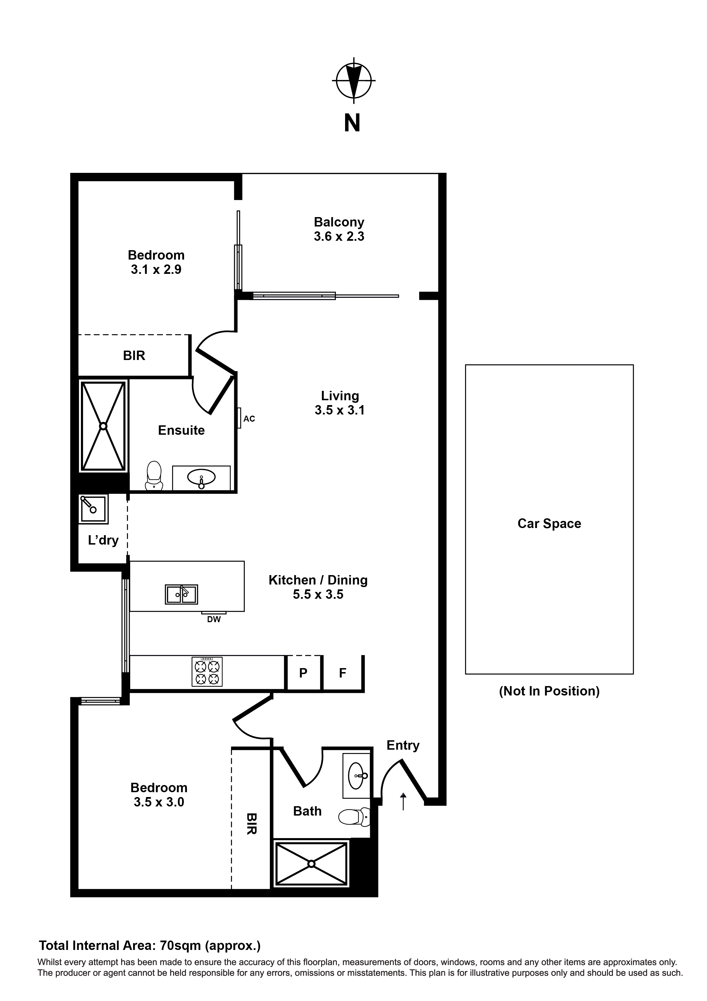 316/90 Buckley Street, Footscray VIC 3011 - Floorplan