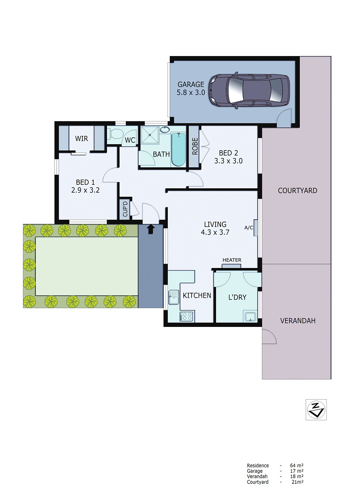 3/174 Centre Dandenong Road, Dingley Village VIC 3172 - Floorplan
