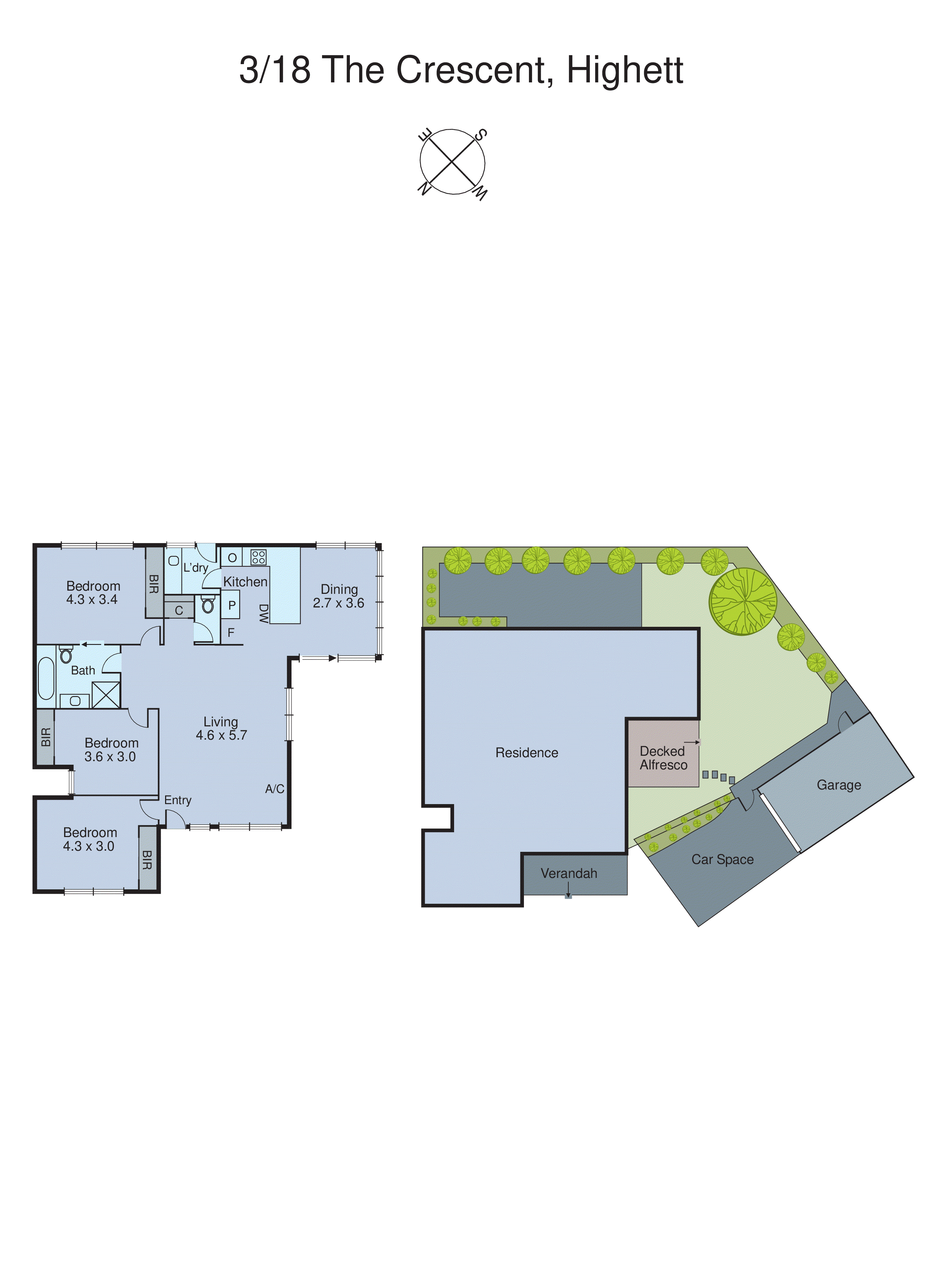 3/18 The Crescent, Highett VIC 3190 - Floorplan
