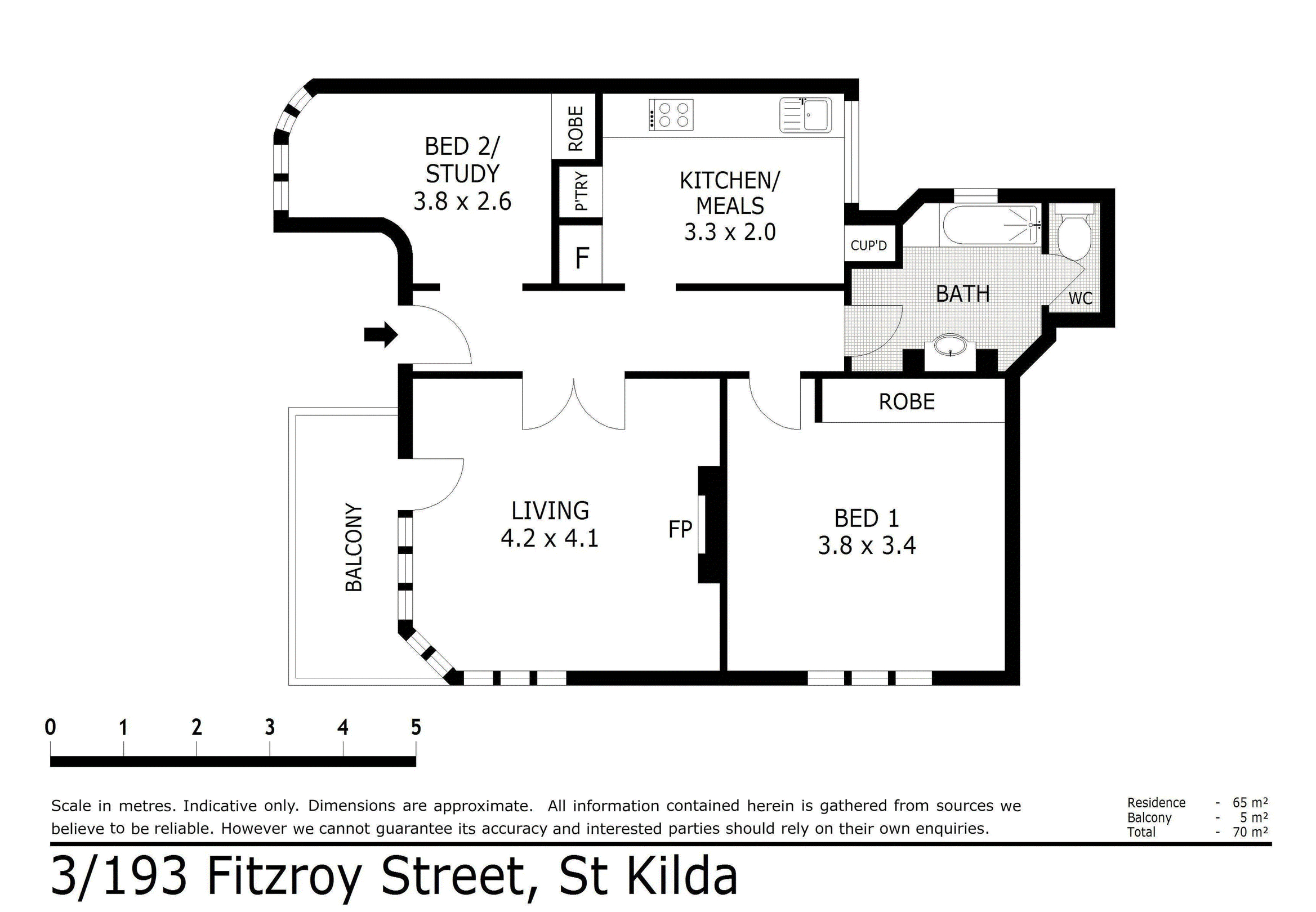 3/193 Fitzroy Street, St Kilda VIC 3182 - Floorplan