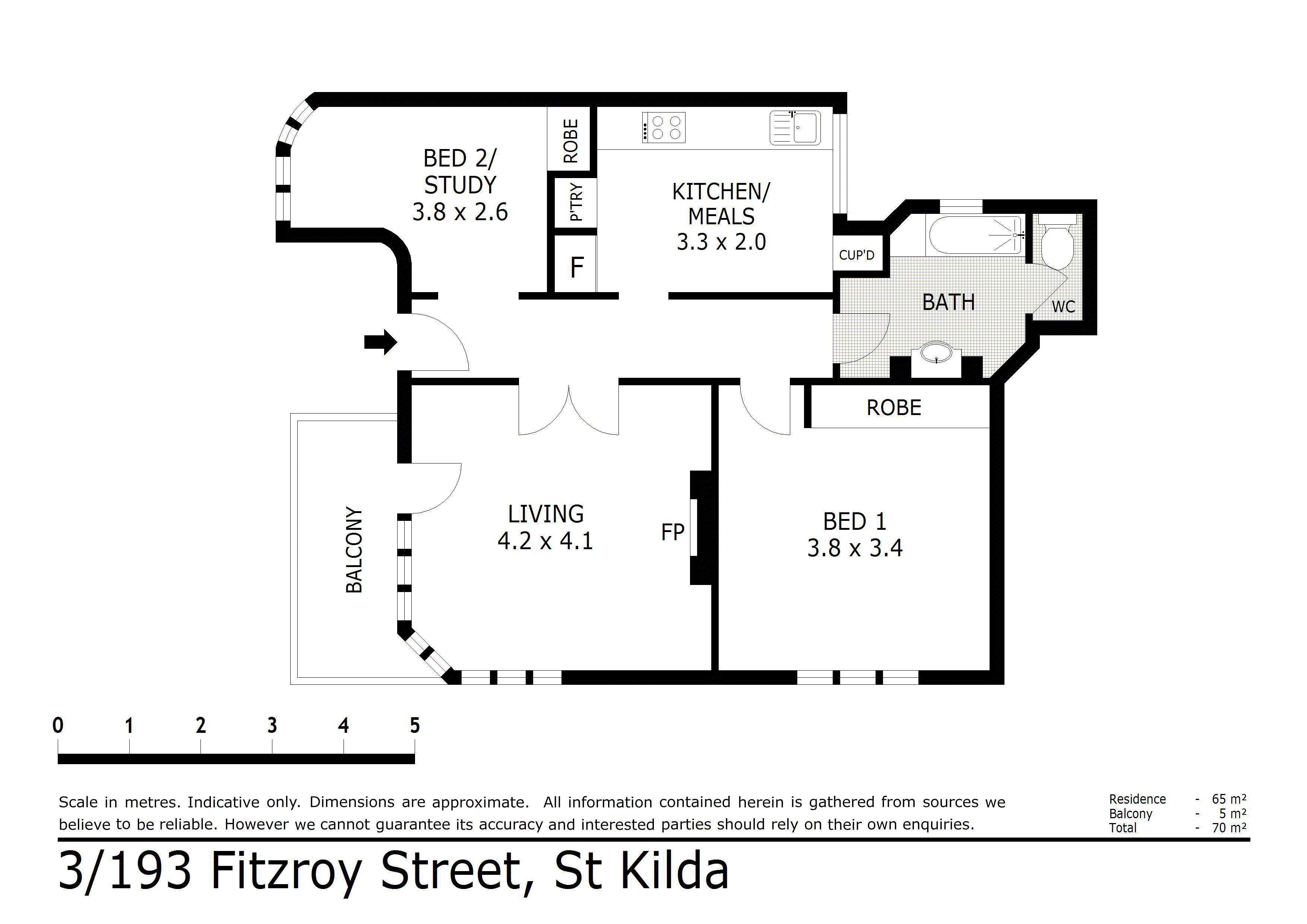 3/193 Fitzroy Street, ST KILDA VIC 3182 - Floorplan