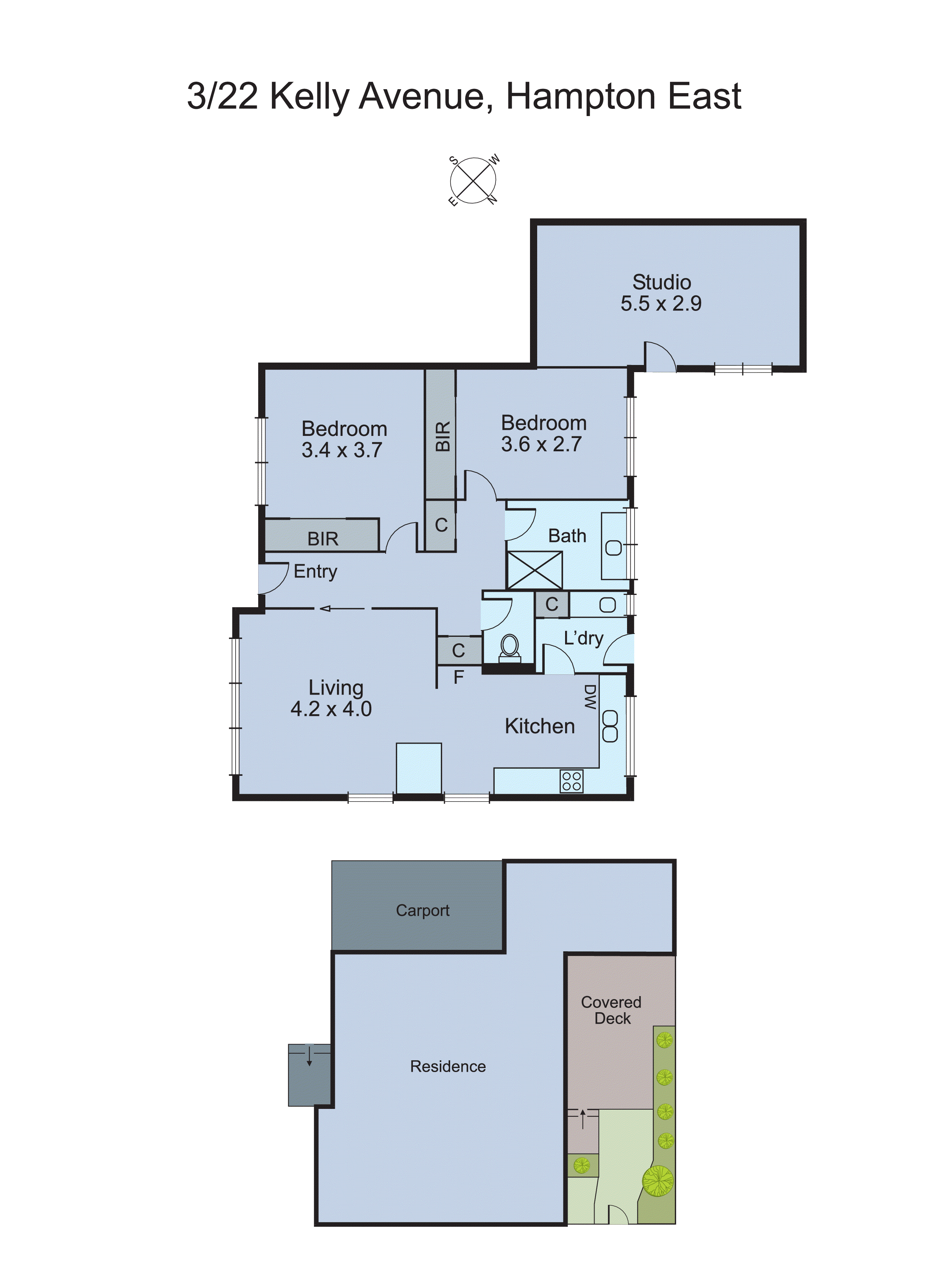 3/22 Kelly Avenue, Hampton East VIC 3188 - Floorplan