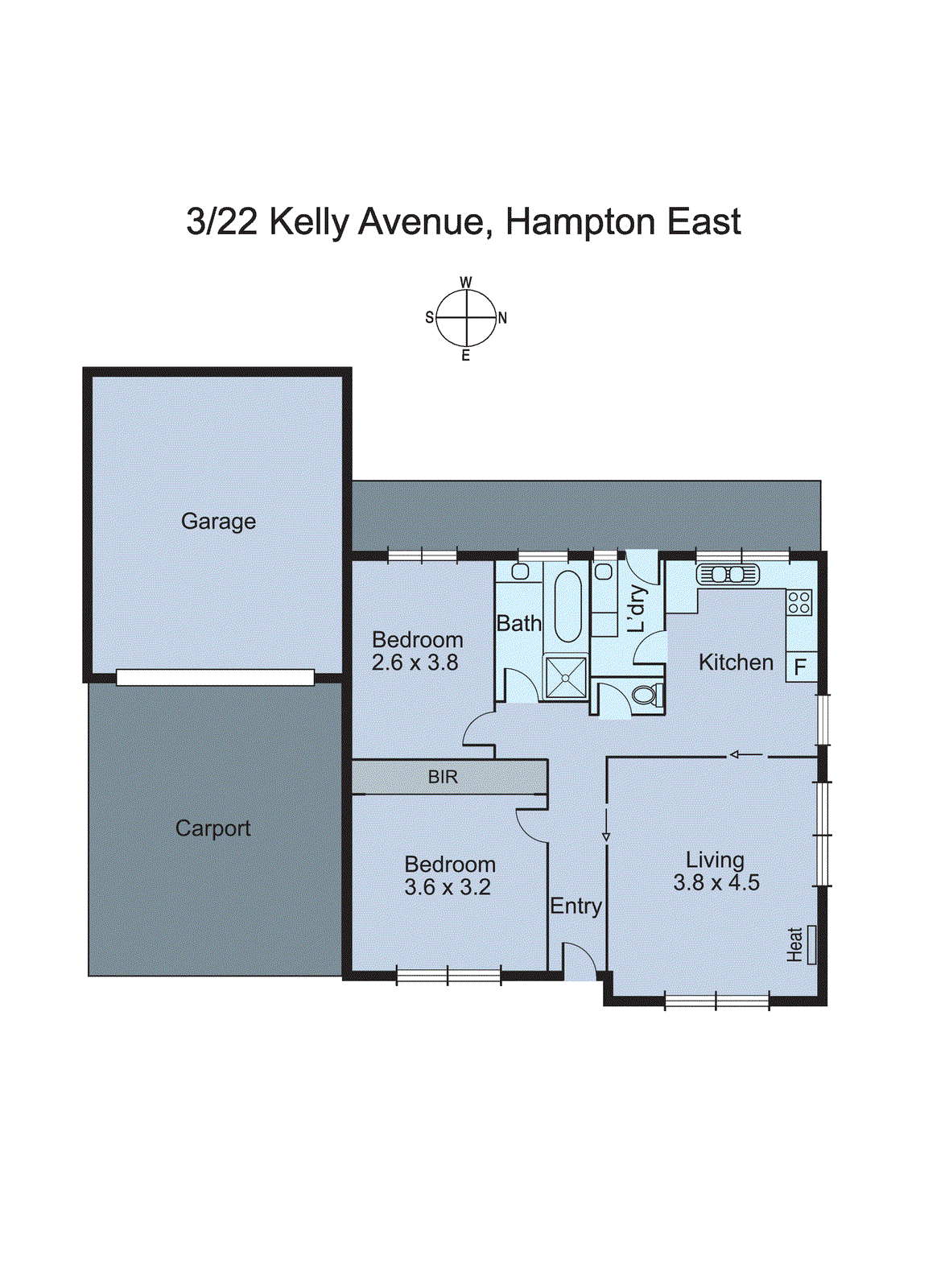 3/22 Kelly Avenue, Hampton East VIC 3188 - Floorplan