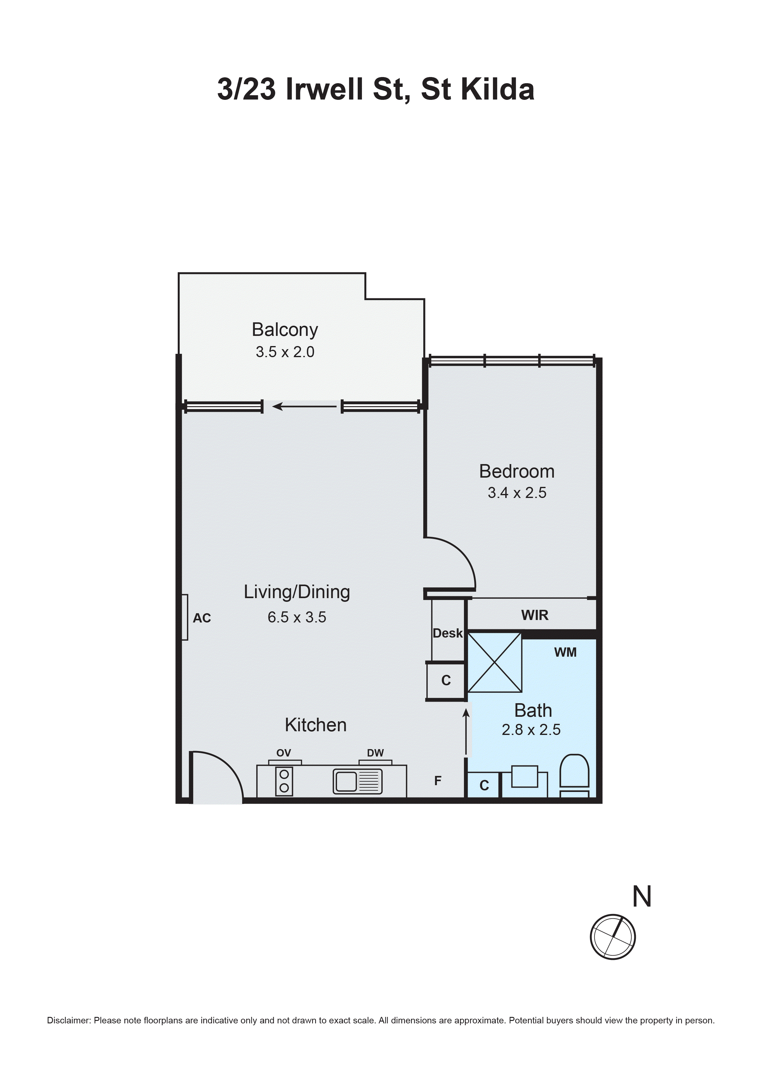 3/23 Irwell Street, St Kilda VIC 3182 - Floorplan