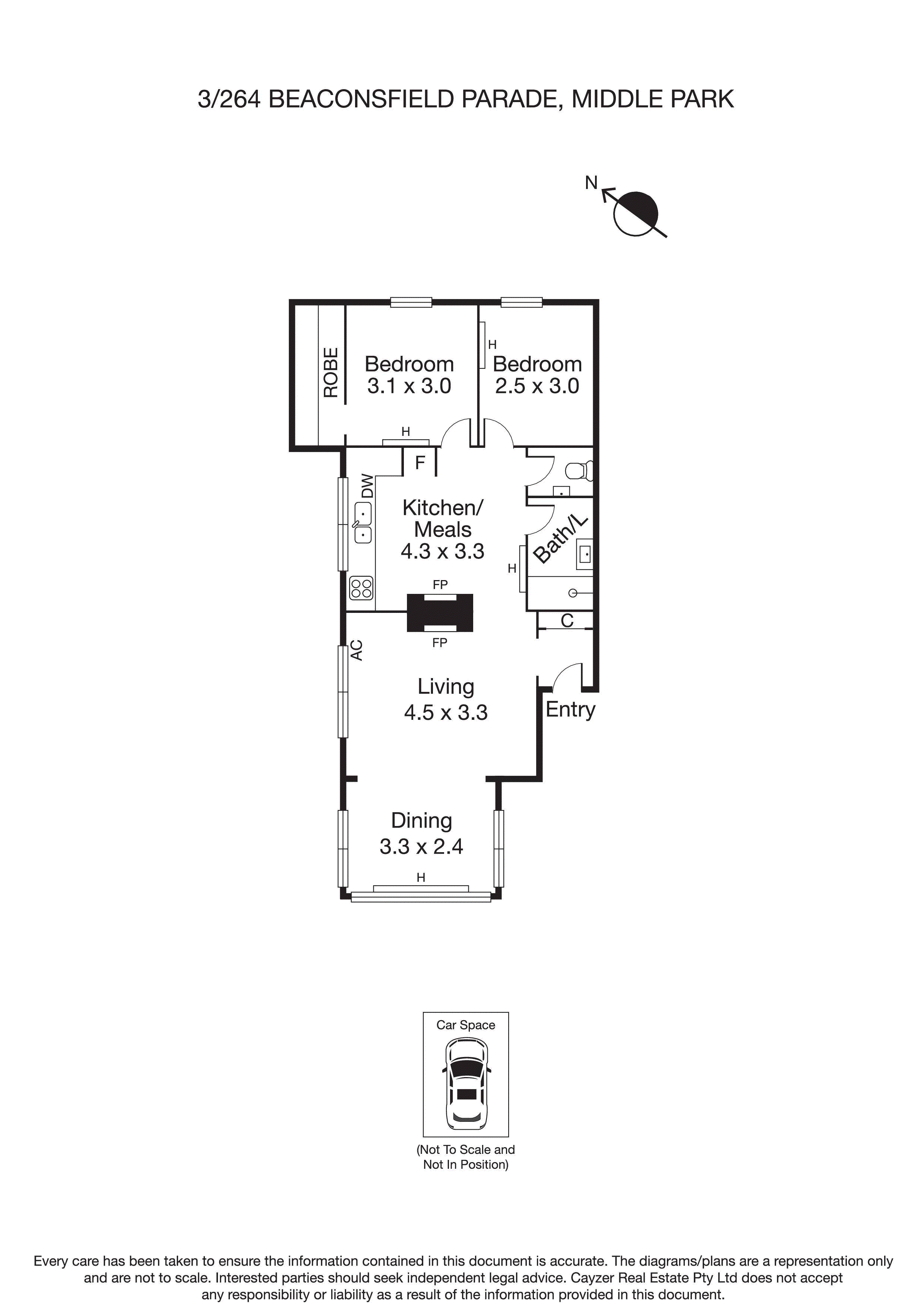 3/264 Beaconsfield Parade, MIDDLE PARK VIC 3206 - Floorplan