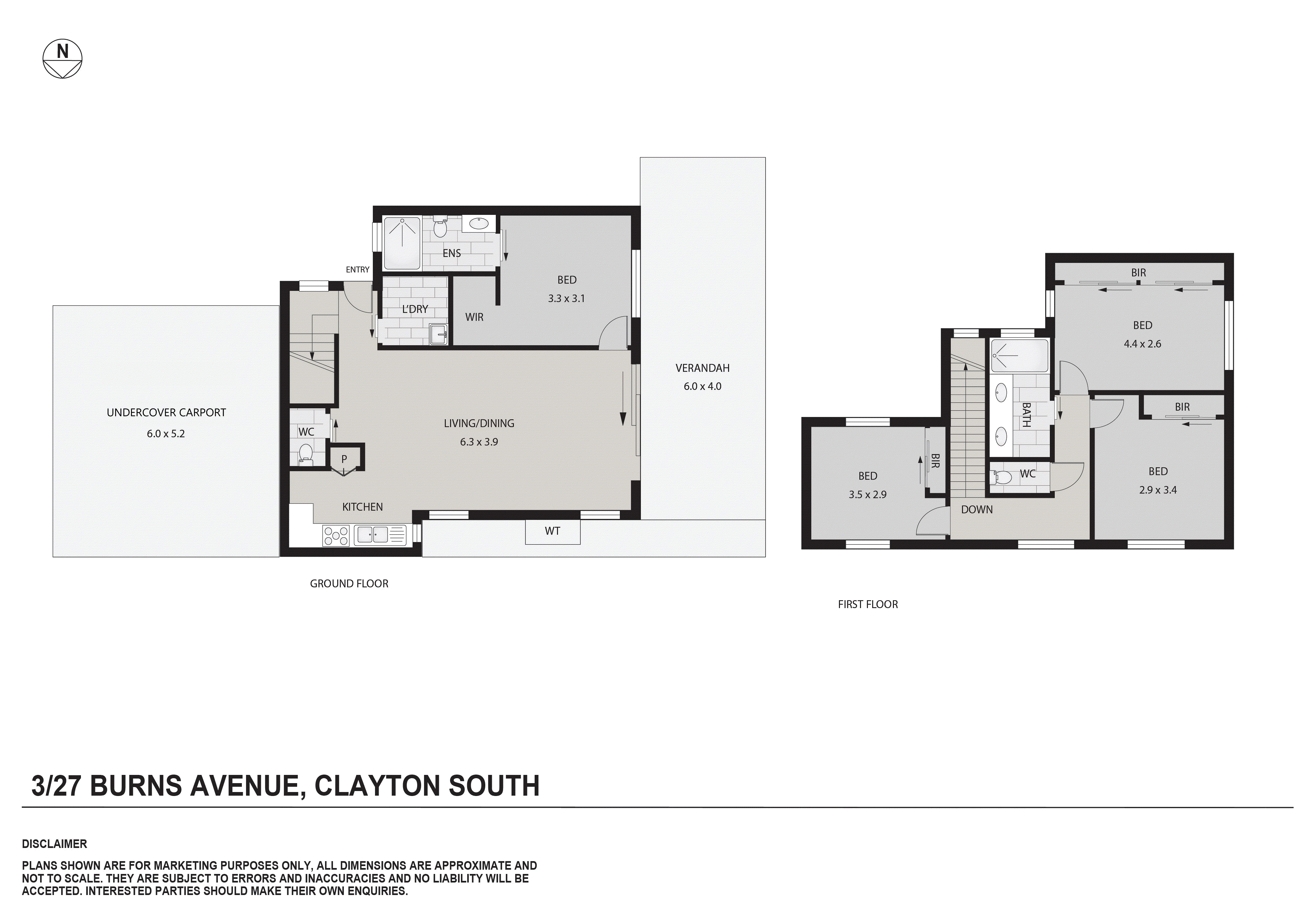 3/27 Burns Avenue, Clayton South VIC 3169 - Floorplan