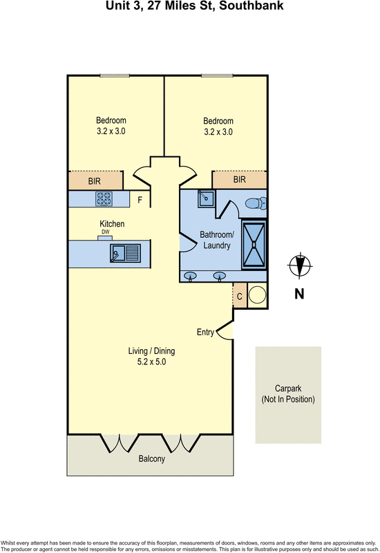 3/27 Miles Street, Southbank VIC 3006 - Floorplan