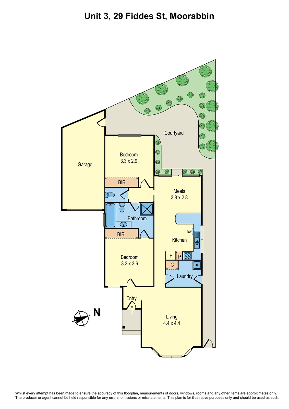 3/29 Fiddes Street, Moorabbin VIC 3189 - Floorplan