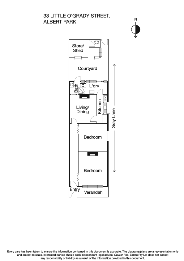 33 Little O'Grady Street, ALBERT PARK VIC 3206 - Floorplan