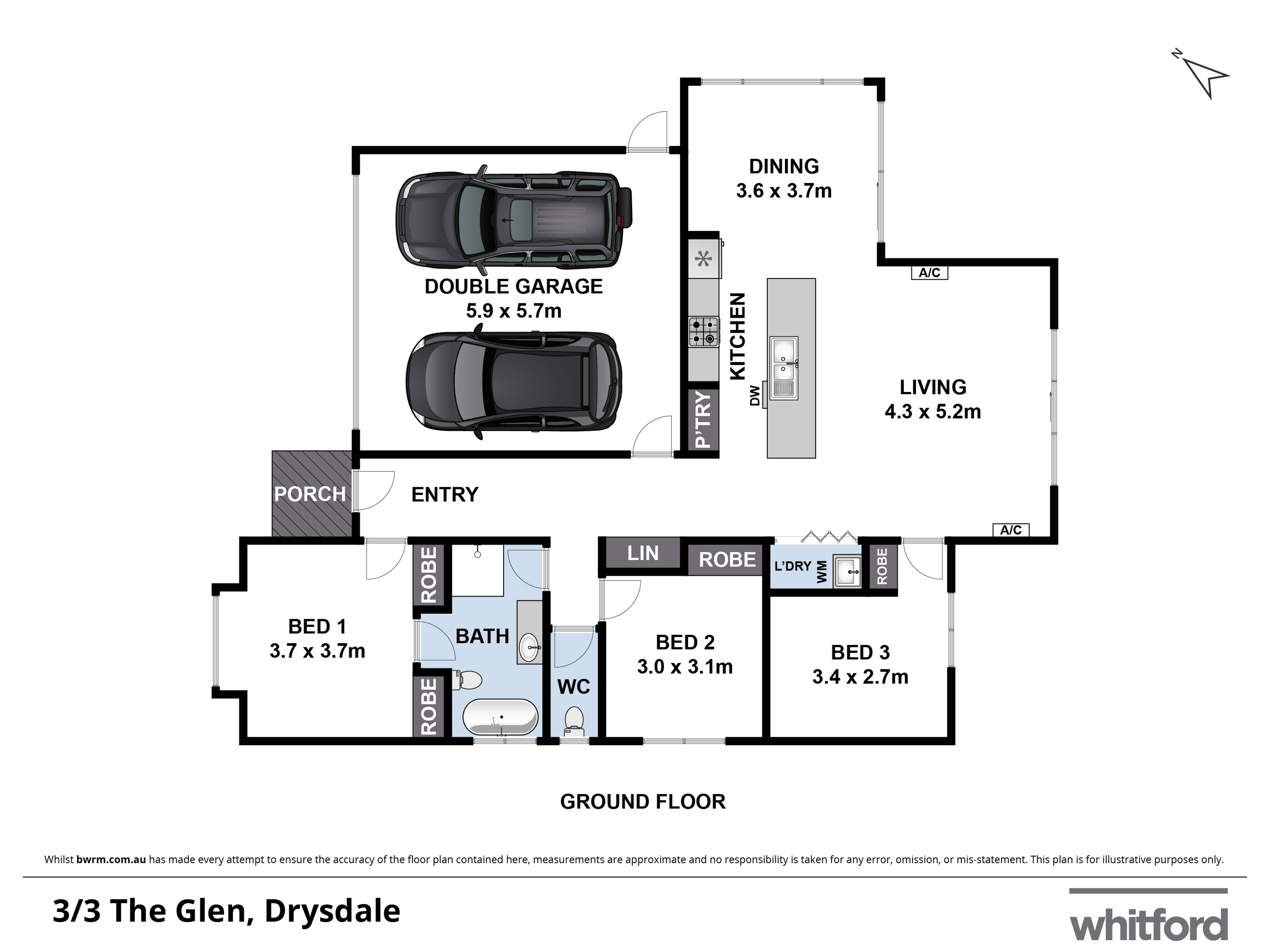 3/3 The Glen, Drysdale