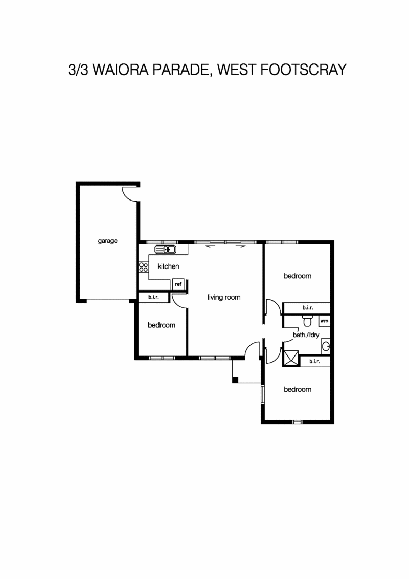 3/3 Waiora Parade, WEST FOOTSCRAY VIC 3012 - Floorplan