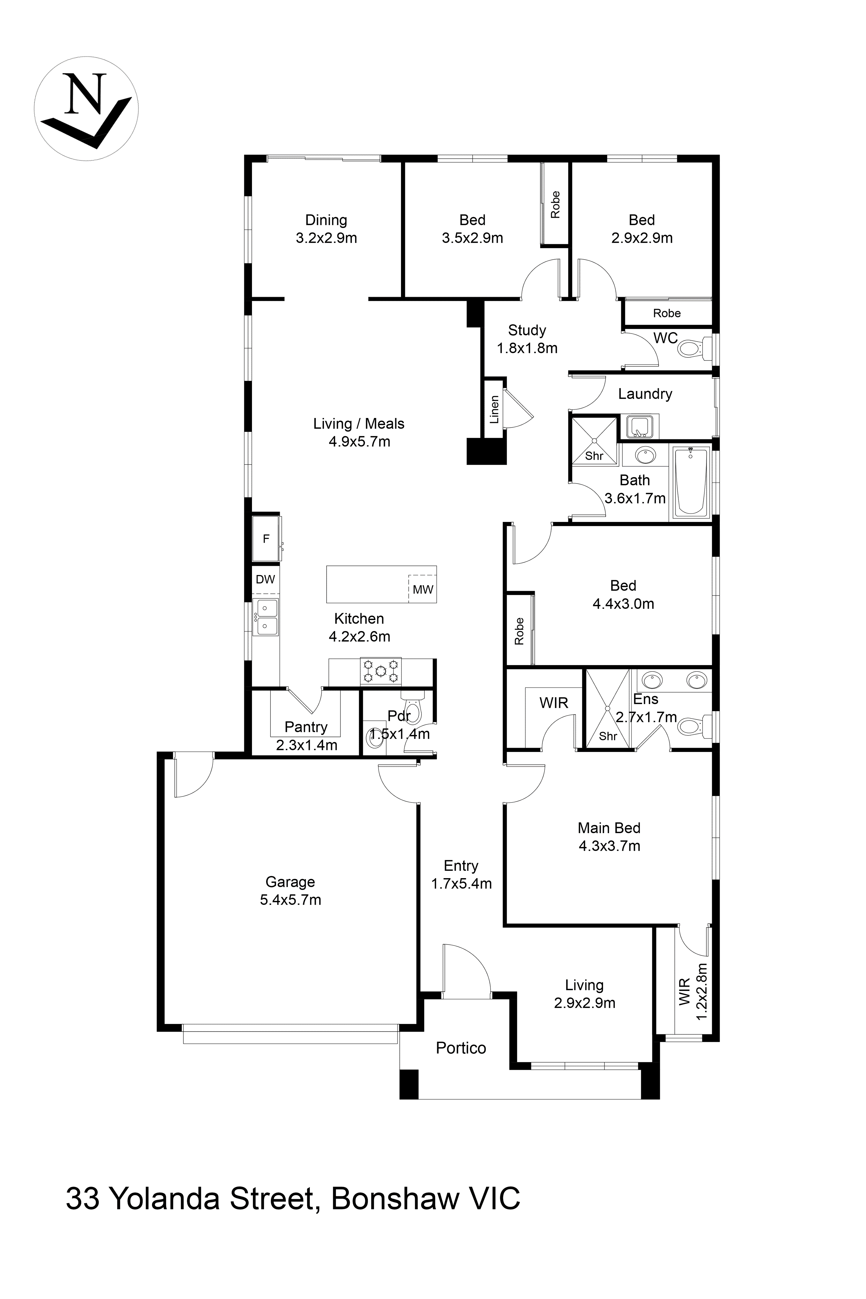 33 Yolanda Street, Bonshaw VIC 3352 - Floorplan