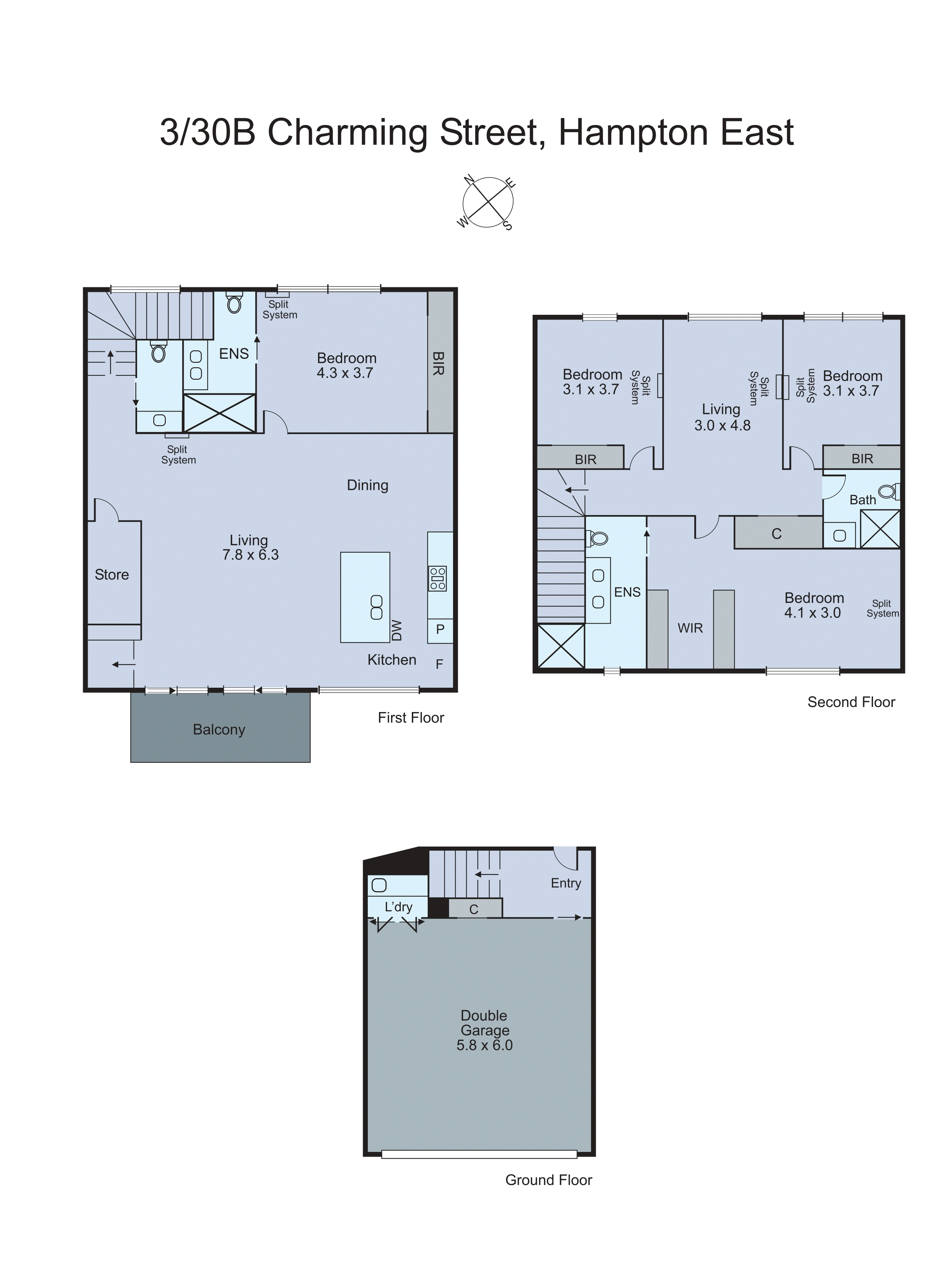 3/30B Charming Street, Hampton East VIC 3188 - Floorplan