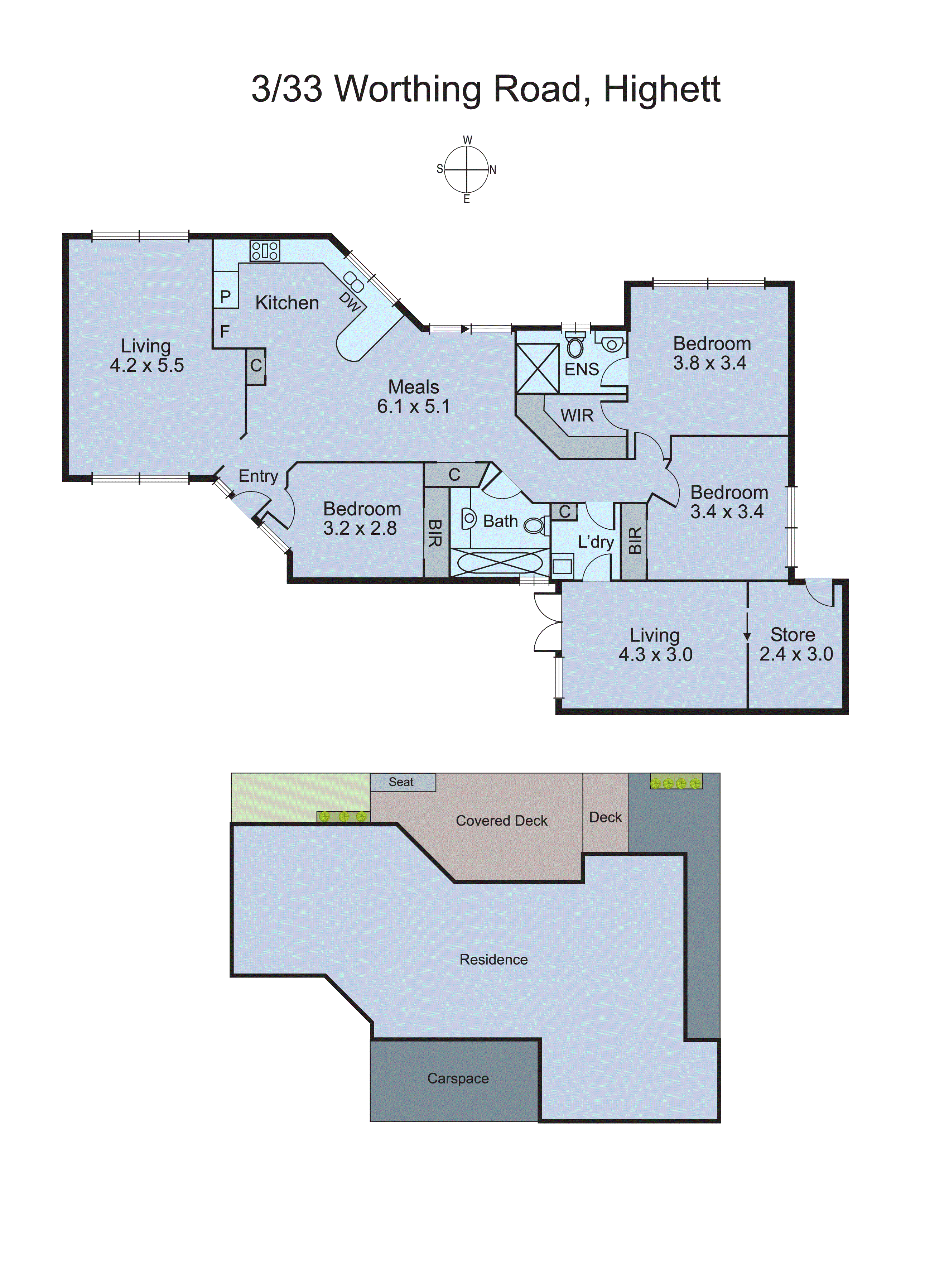 3/33 Worthing Road, Highett VIC 3190 - Floorplan