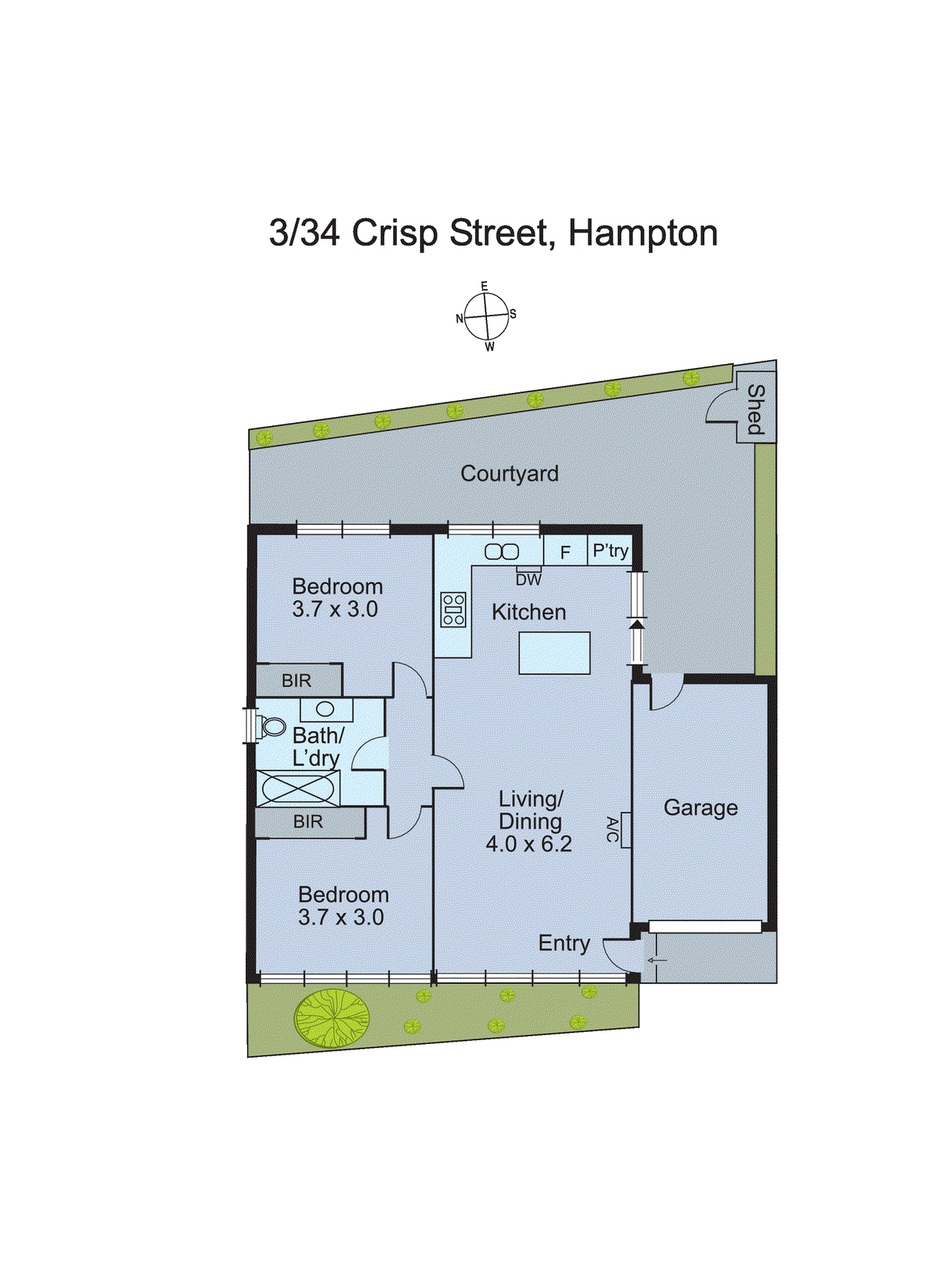 3/34 Crisp Street, Hampton VIC 3188 - Floorplan