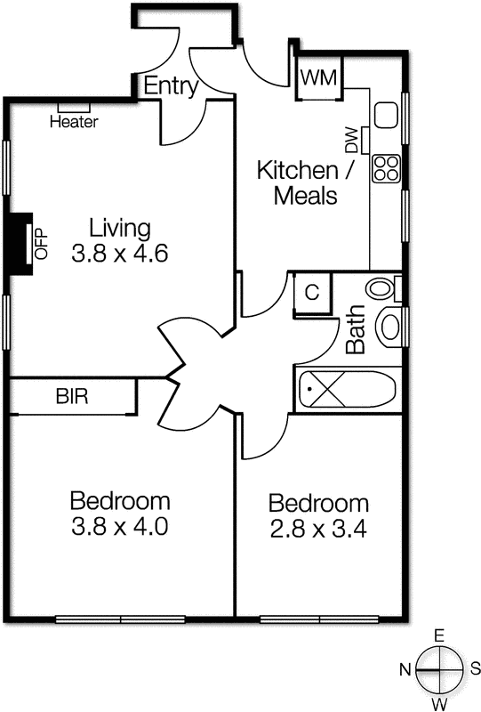 3/36 Barkly Street, St Kilda VIC 3182 - Floorplan