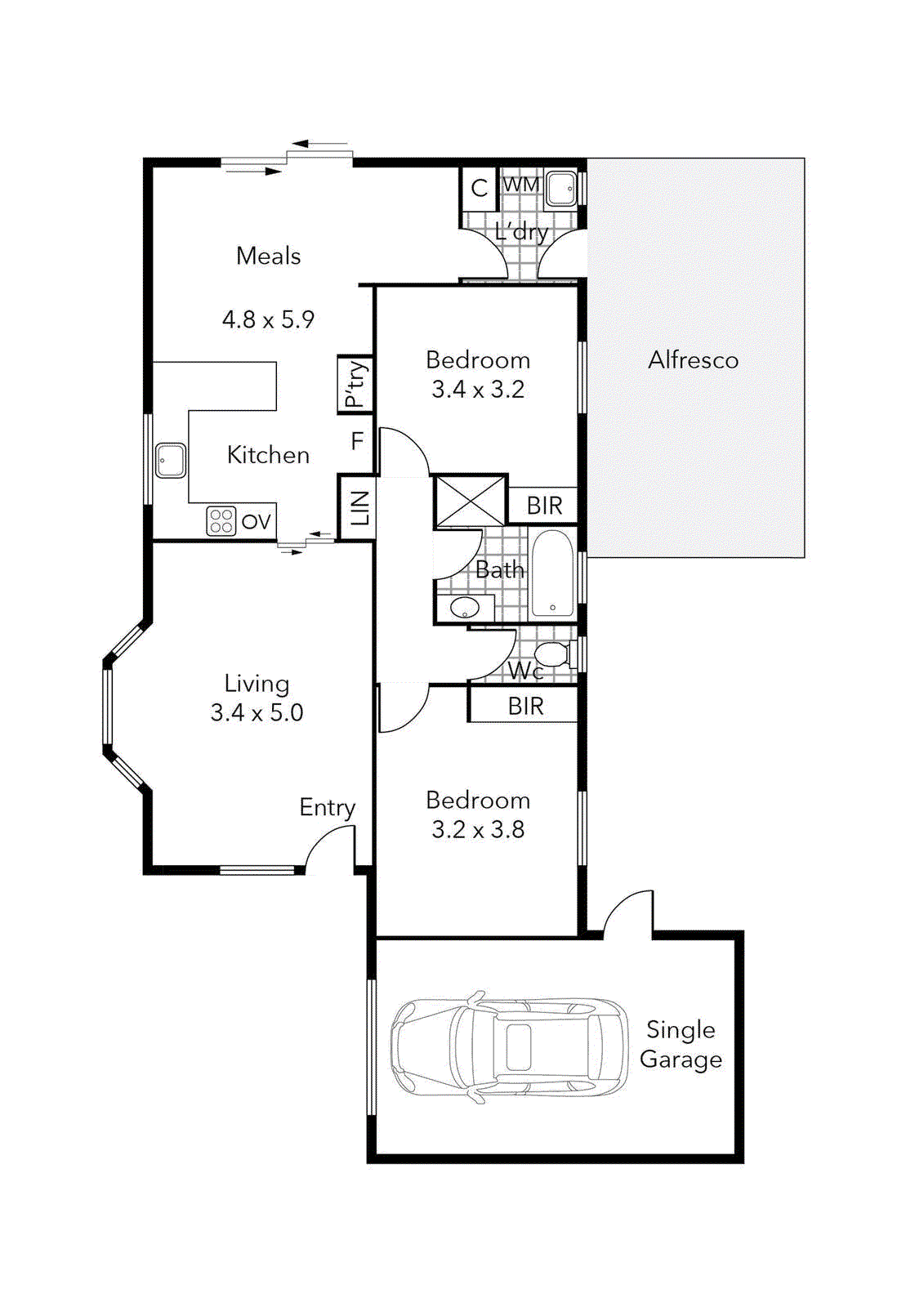 3/38 Yarrowee Street, Sebastopol VIC 3356 - Floorplan