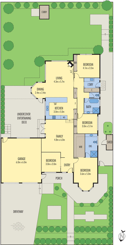 34 Monterey Drive, Waurn Ponds VIC 3216 - Floorplan