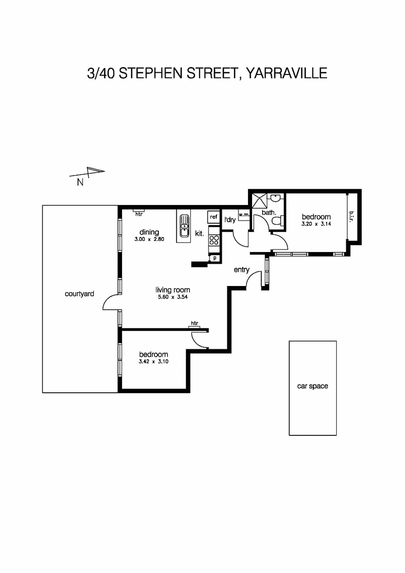 3/40 Stephen Street, YARRAVILLE VIC 3013 - Floorplan