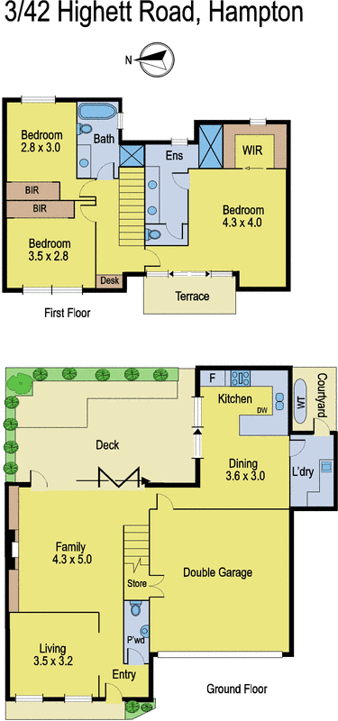 3/42 Highett Road, Hampton VIC 3188 - Floorplan