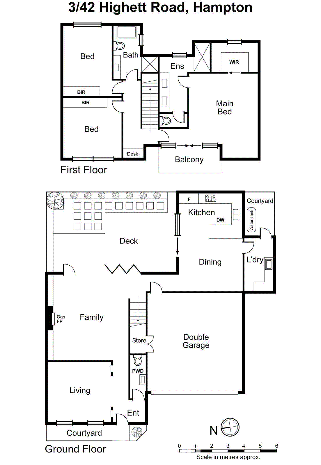 3/42 Highett Road, Hampton VIC 3188 - Floorplan